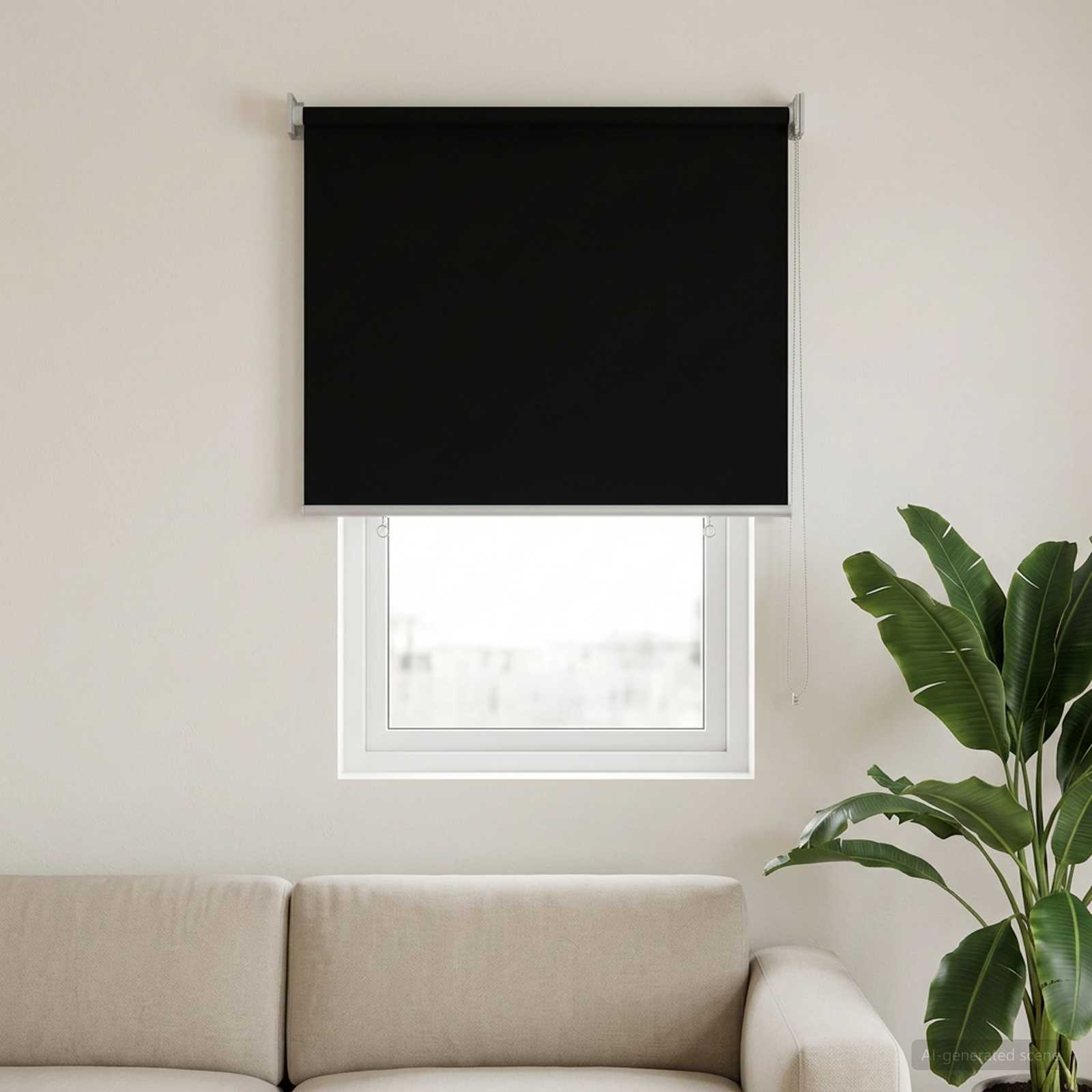 Ritininė užuolaida UV apsaugai Juoda 80 x 140 cm Poliesteris