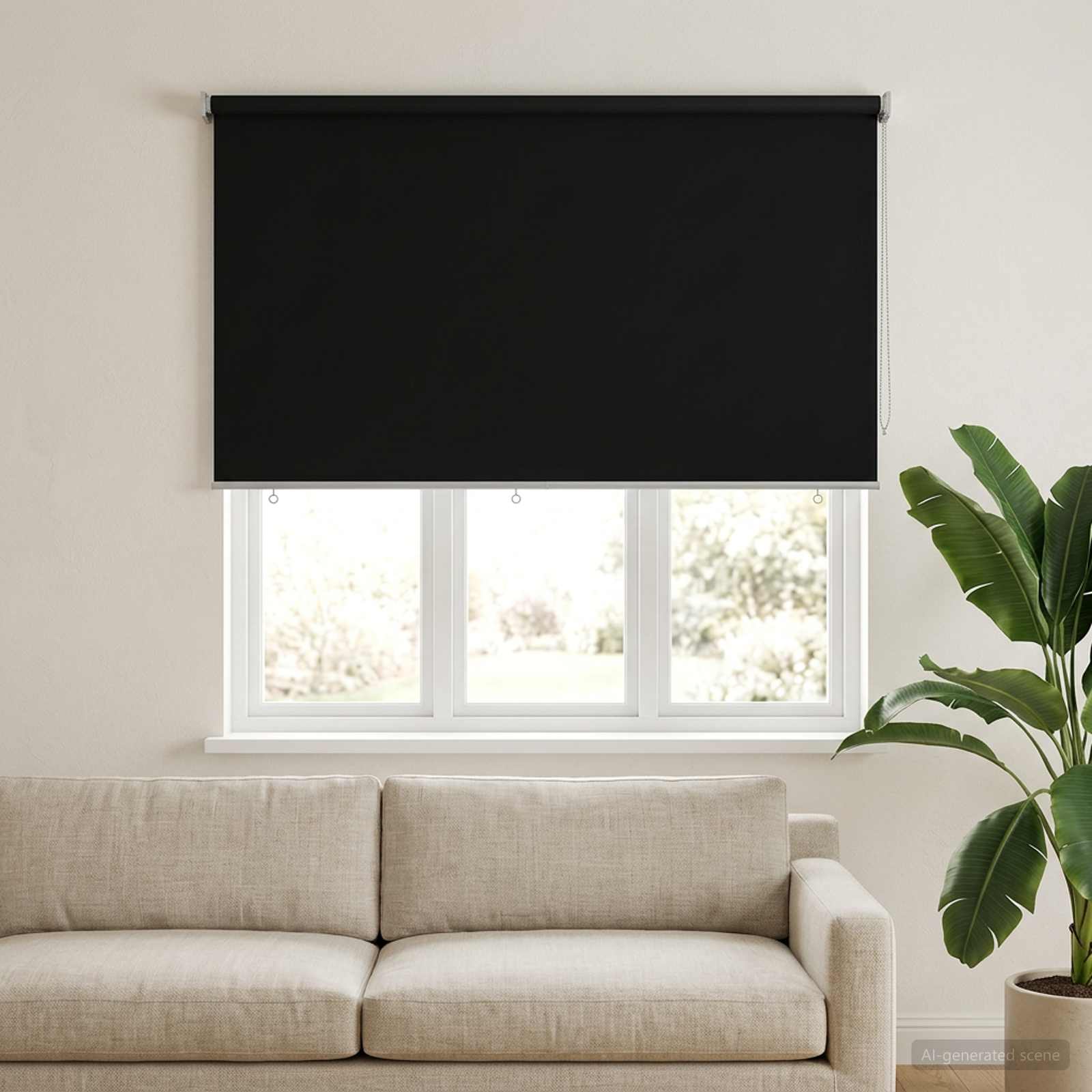 Ritininė užuolaida UV apsaugai Juoda 160 x 140 cm Poliesteris