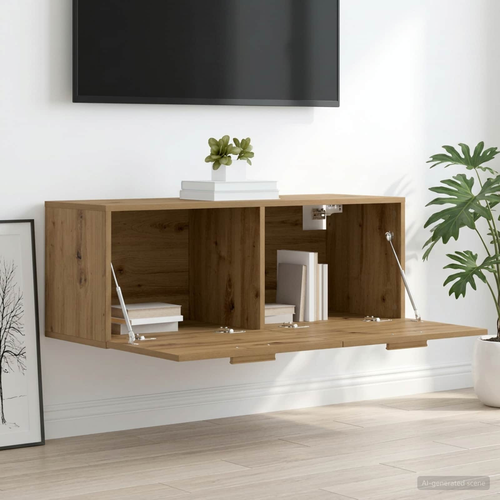 Sieninė spintelė 100 x 36,5 x 35 cm Apdirbta mediena
