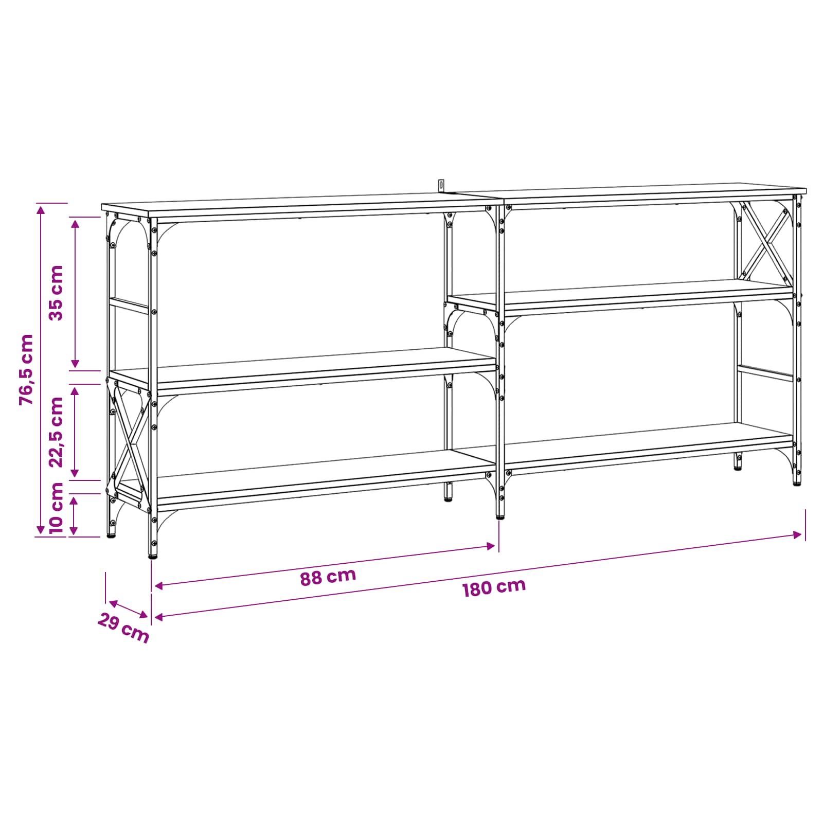 Konsolinis stalas metalinis PB