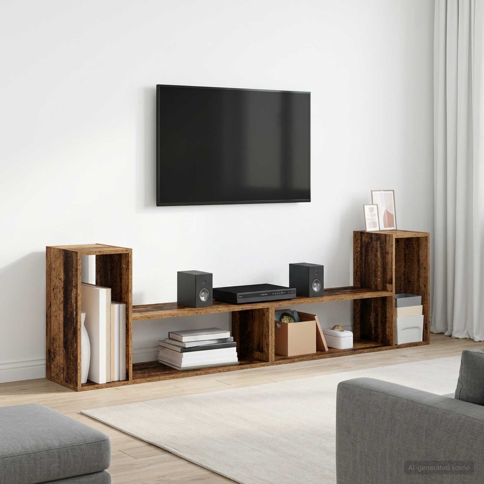 Televizoriaus spintelė 100 x 30 x 50 cm Sendintos medienos