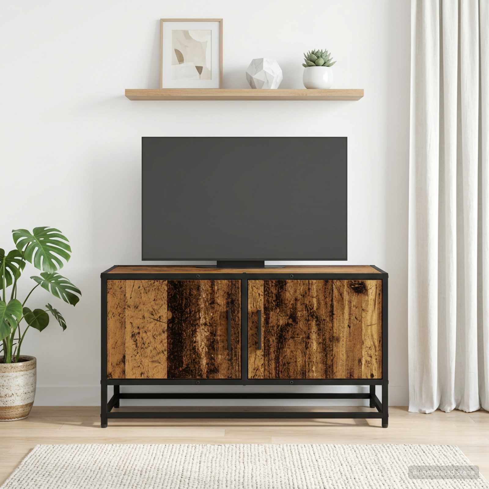 Televizoriaus spintelė 80 x 34,5 x 40 cm Sendintos medienos