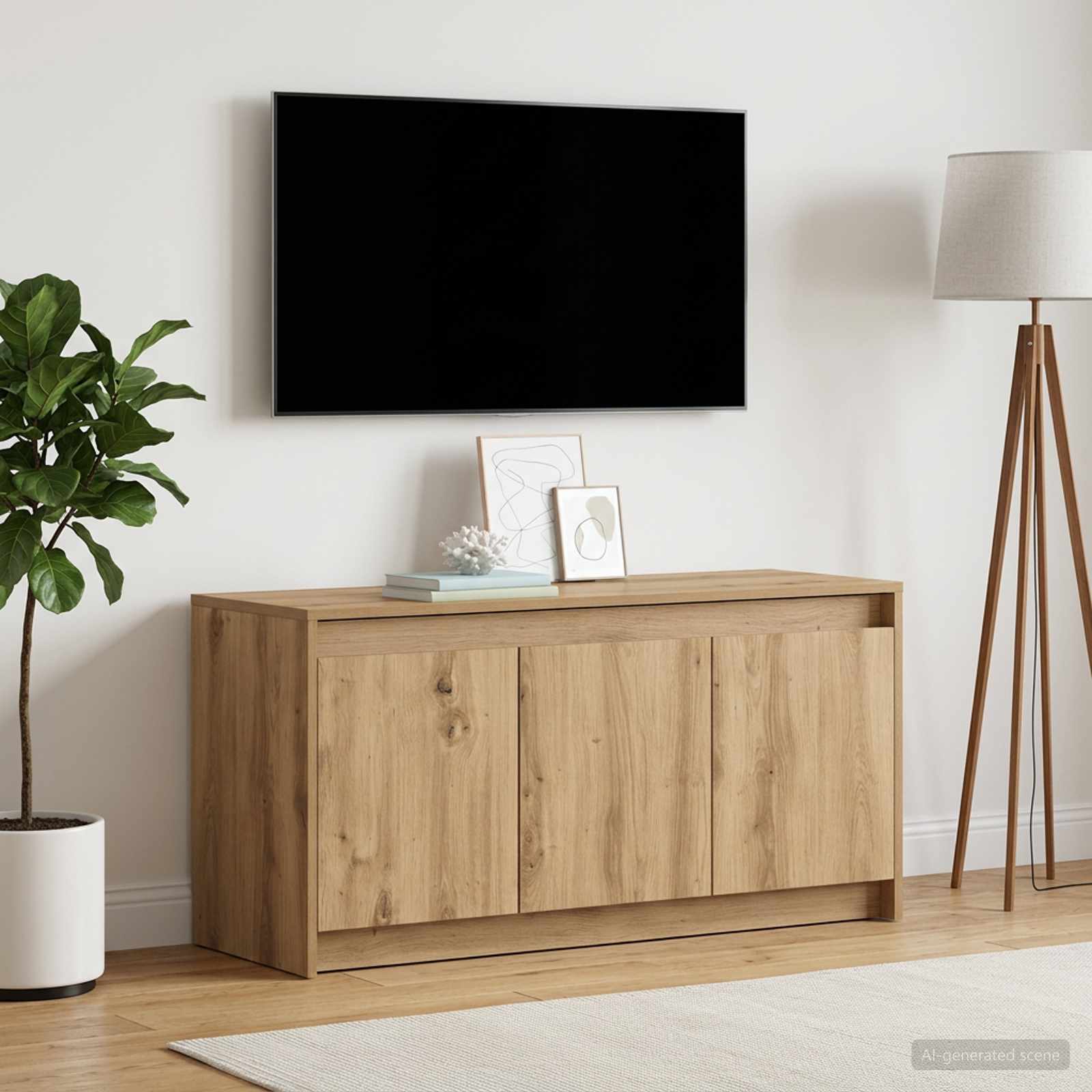 Televizoriaus spintelė 100 x 34 x 50 cm Artisano ąžuolo