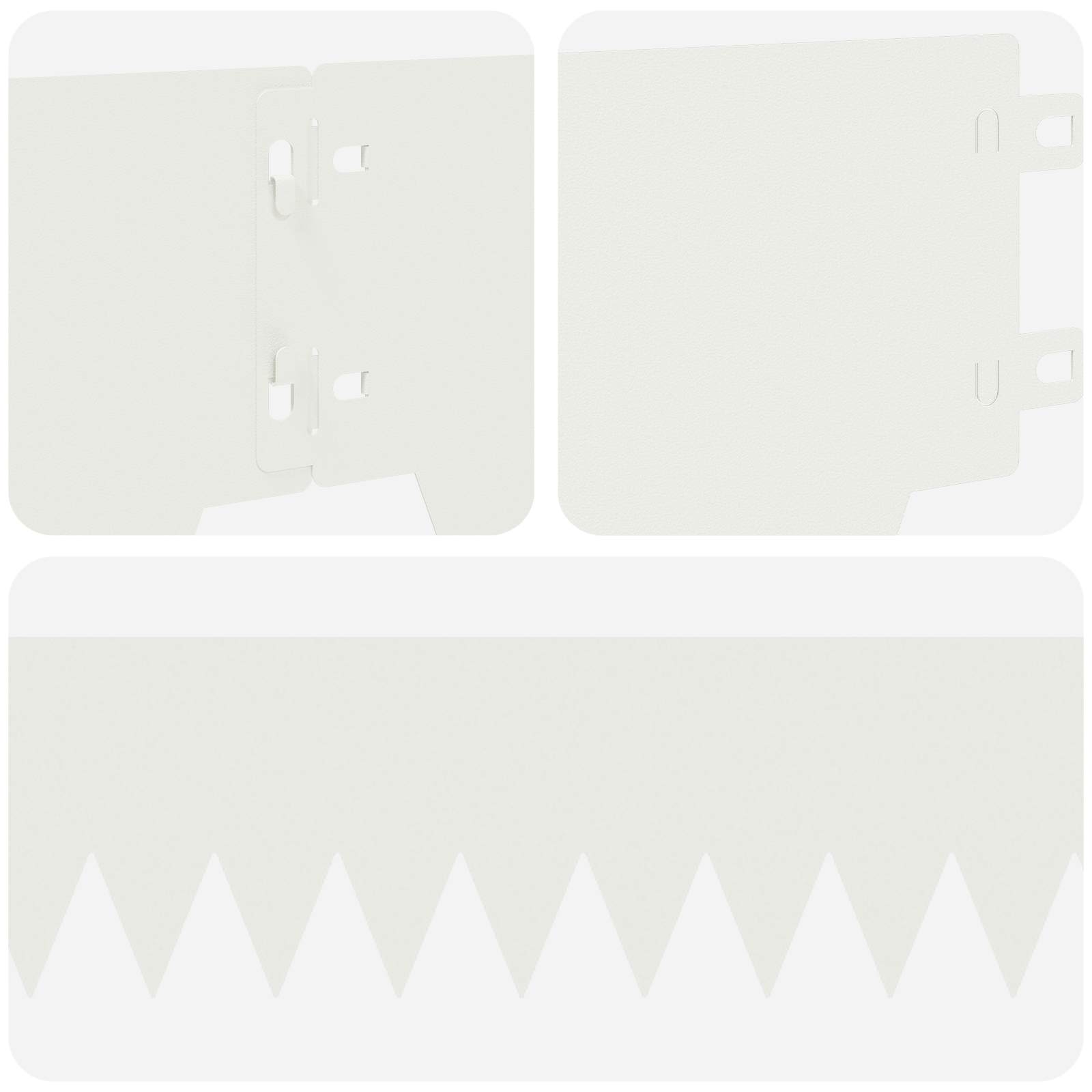 Vejo kraštas 10 pcs 103 x 15 cm metalas Balta