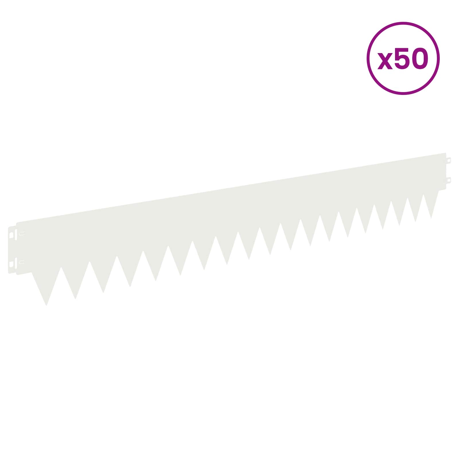 Vejo kraštas 50 pcs 103 x 15 cm metalas Balta