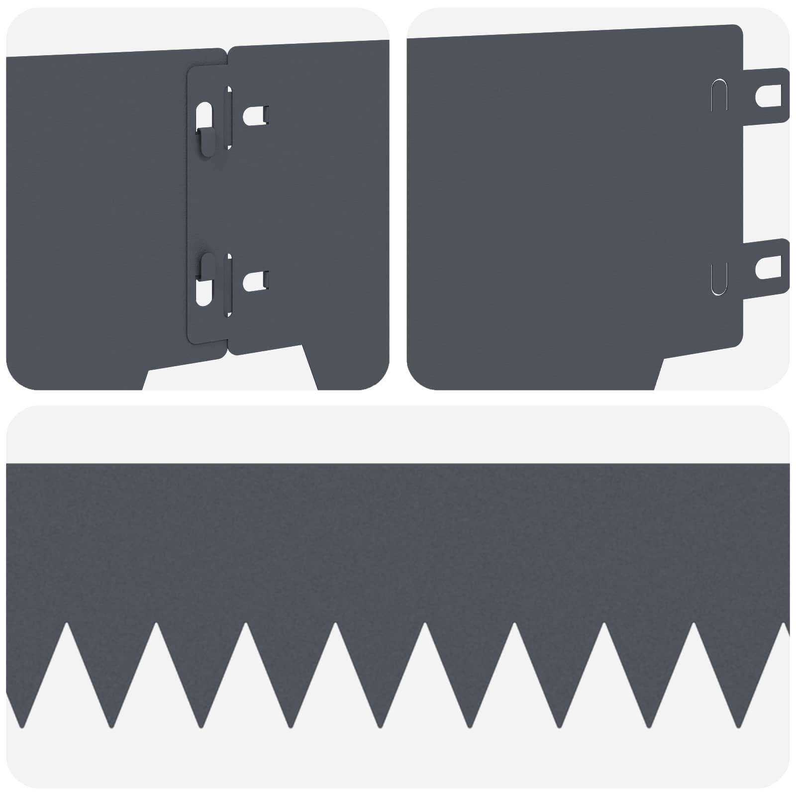 Vejo kraštas 50 pcs 103 x 15 cm metalas Antracito