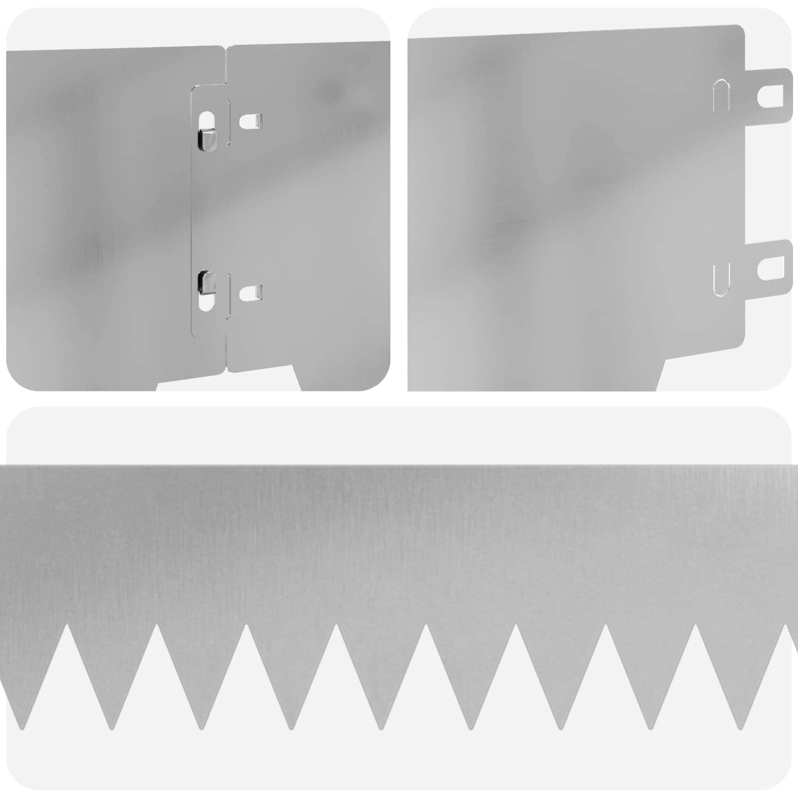 Vejo kraštas 10 pcs 103 x 15 cm metalas Sidabrinė