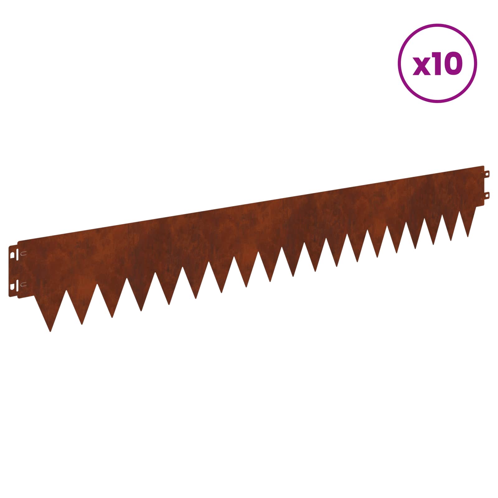 Vejo kraštas 10 pcs 103 x 15 cm metalas Rūdijanti