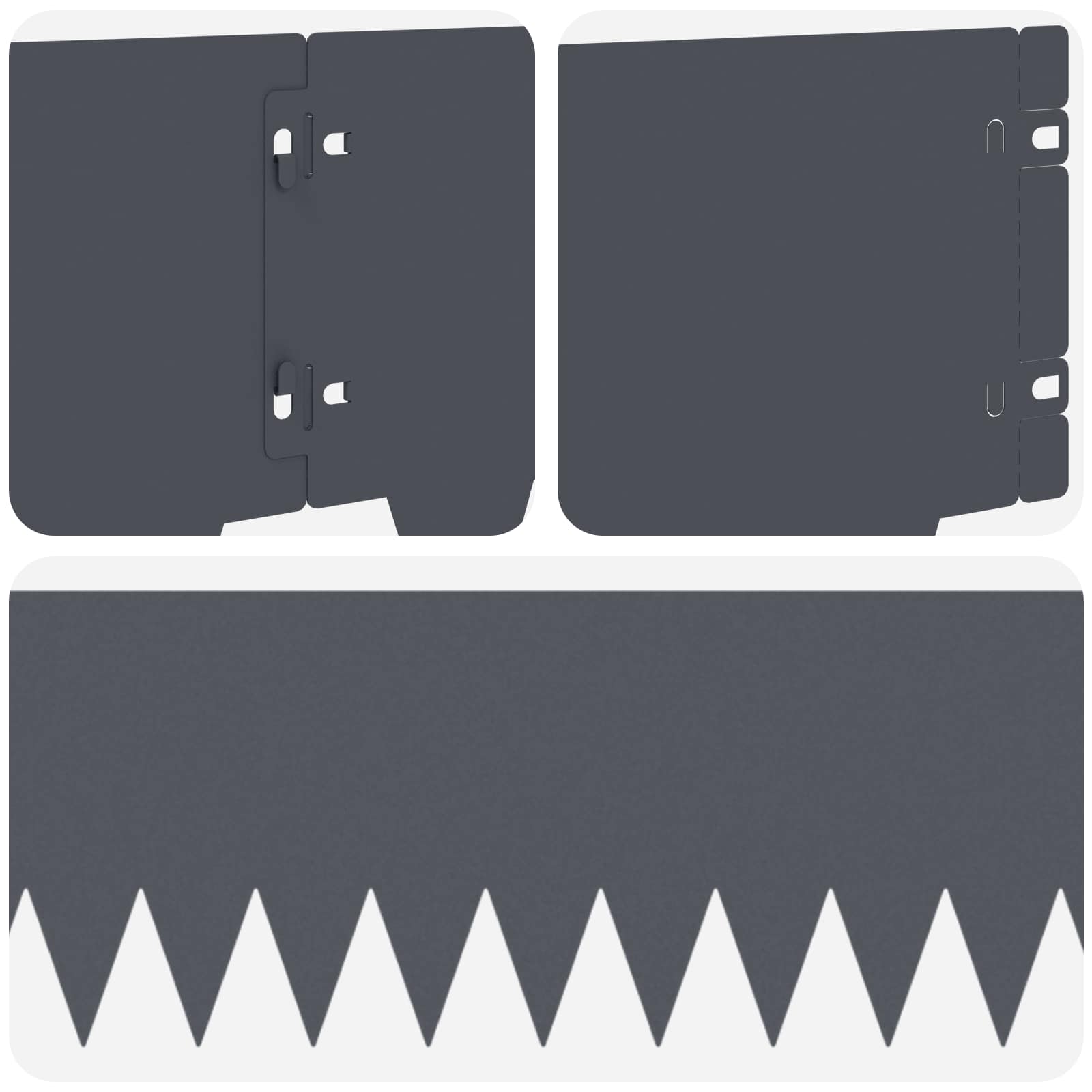 Vejo kraštas 20 pcs 103 x 20 cm metalas Antracito