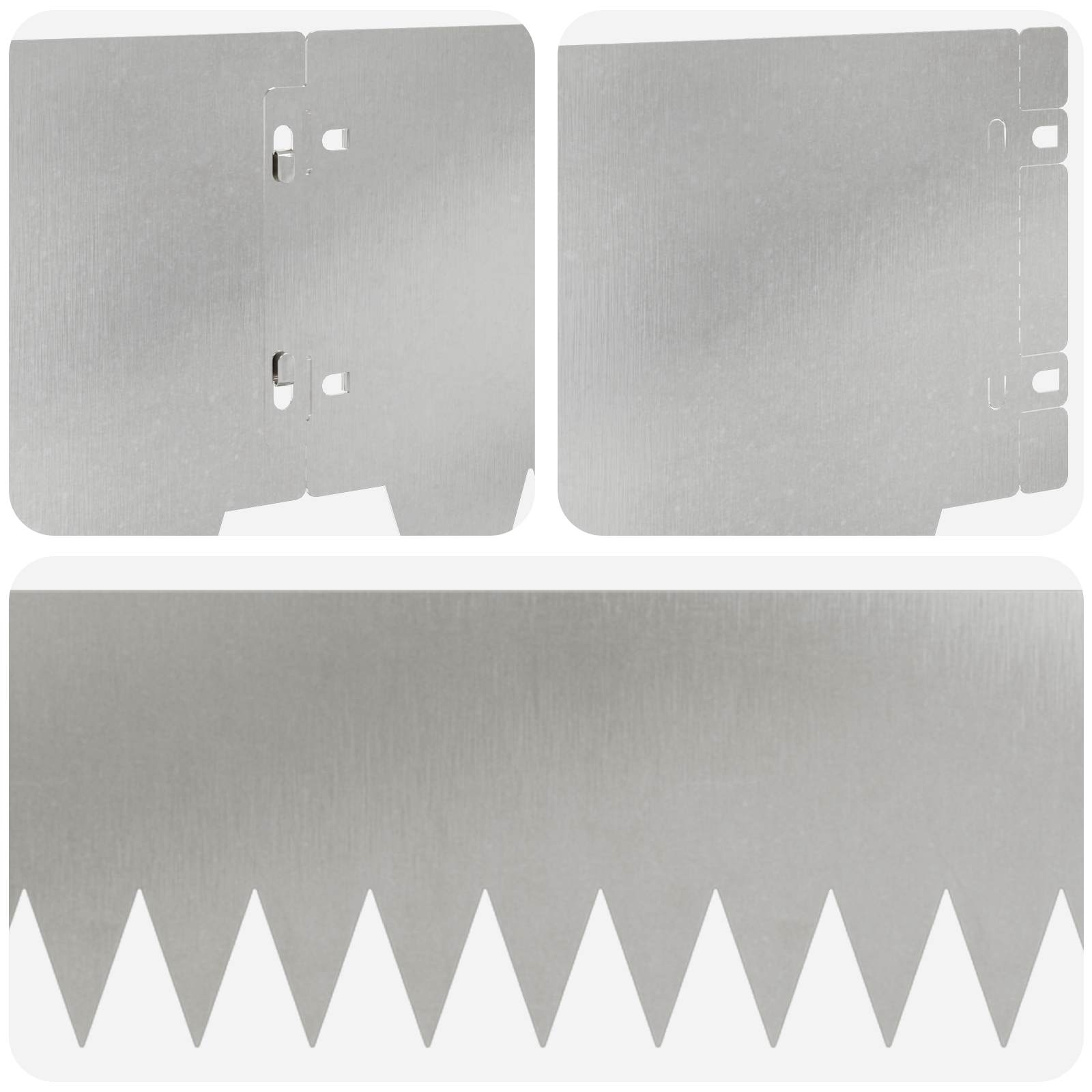 Vejo kraštas 10 pcs 103 x 20 cm metalas Sidabrinė
