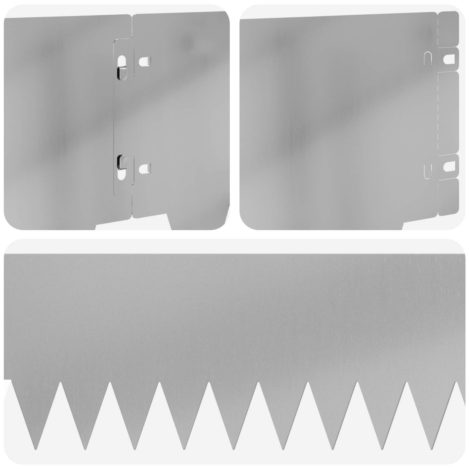 Vejo kraštas 30 pcs 103 x 20 cm metalas Sidabrinė