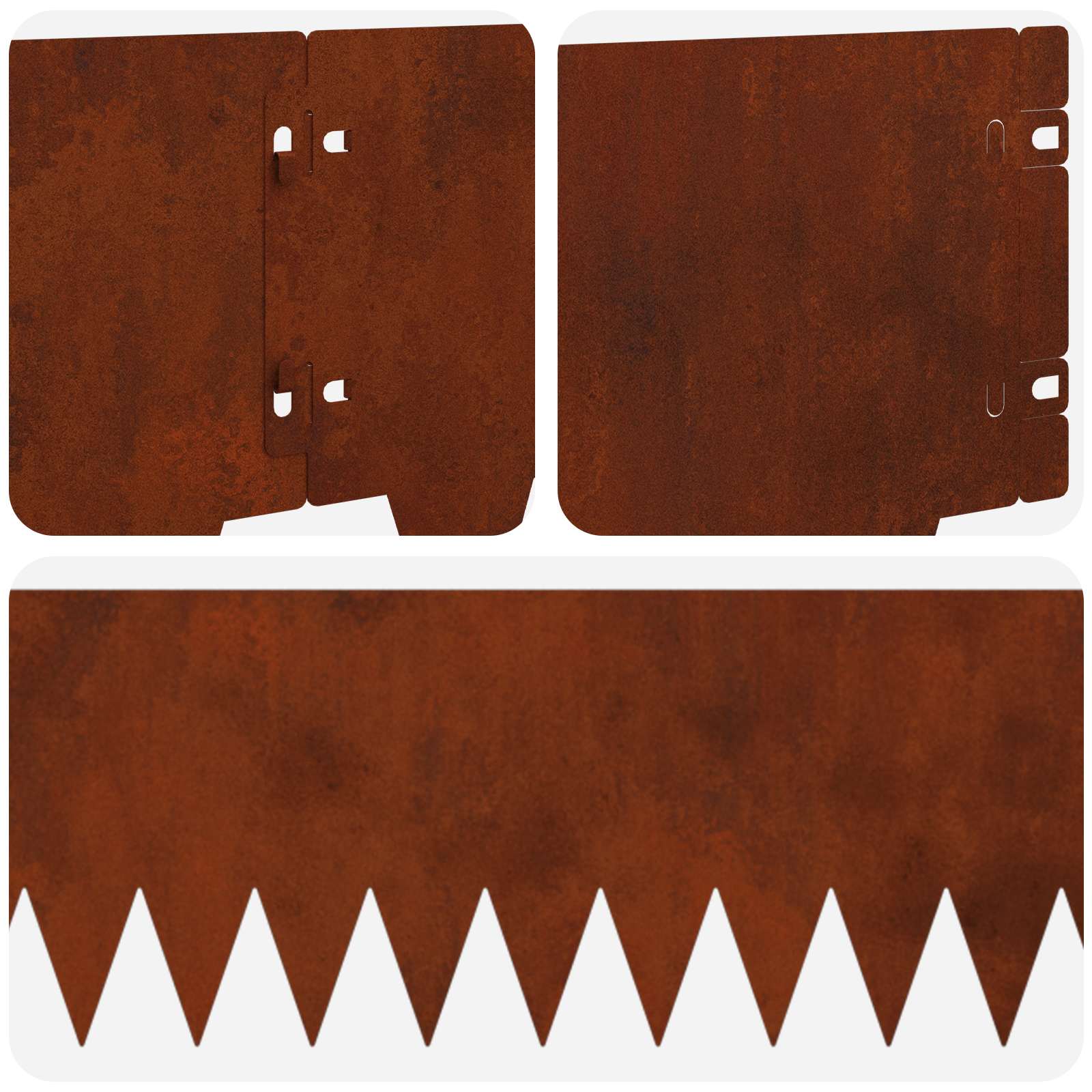 Vejo kraštas 20 pcs 103 x 20 cm metalas Rūdijanti