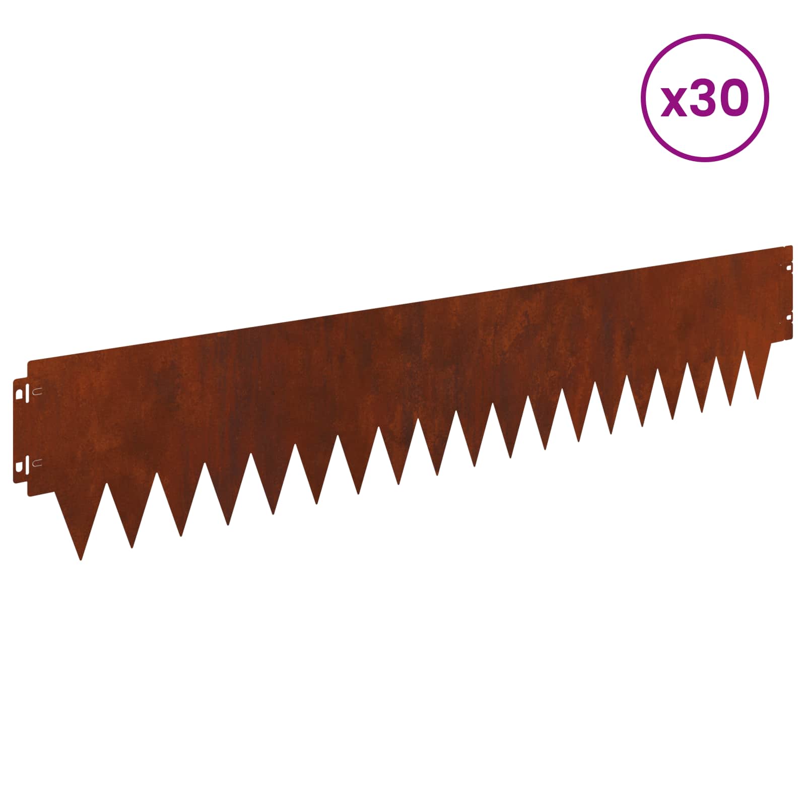 Vejo kraštas 30 pcs 103 x 20 cm metalas Rūdijanti