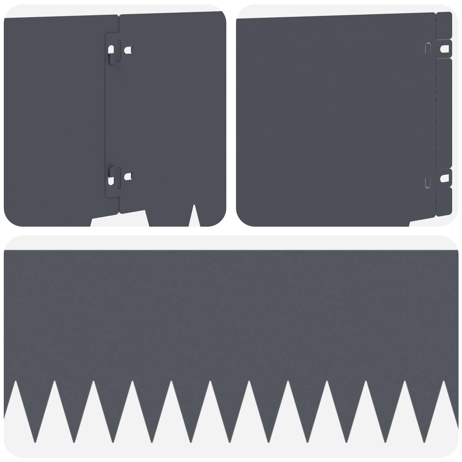 Vejo kraštas 10 pcs 103 x 25 cm metalas Antracito
