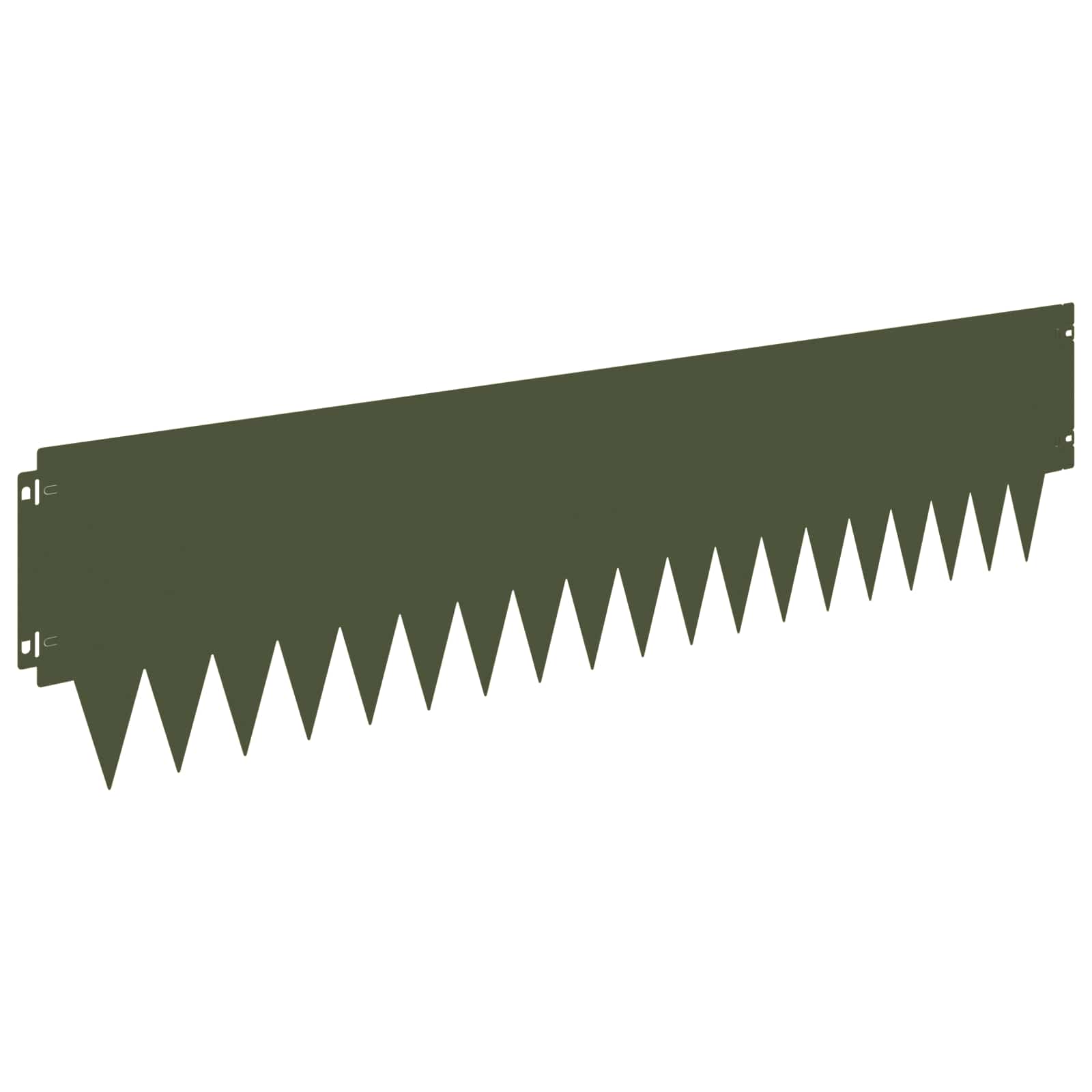 Vejo kraštas 20 pcs 103 x 25 cm metalas Alyvuogių žalia