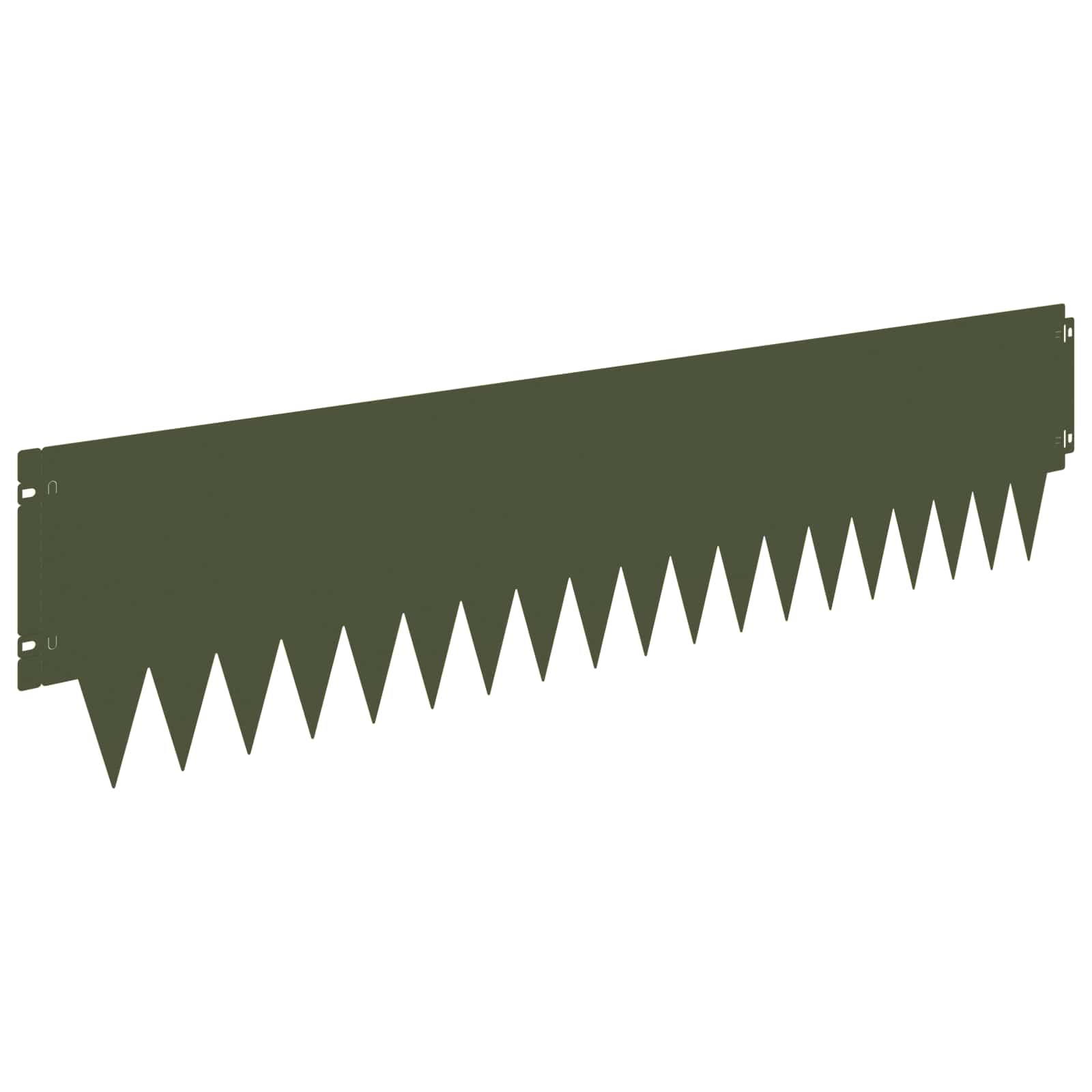 Vejo kraštas 20 pcs 103 x 25 cm metalas Alyvuogių žalia