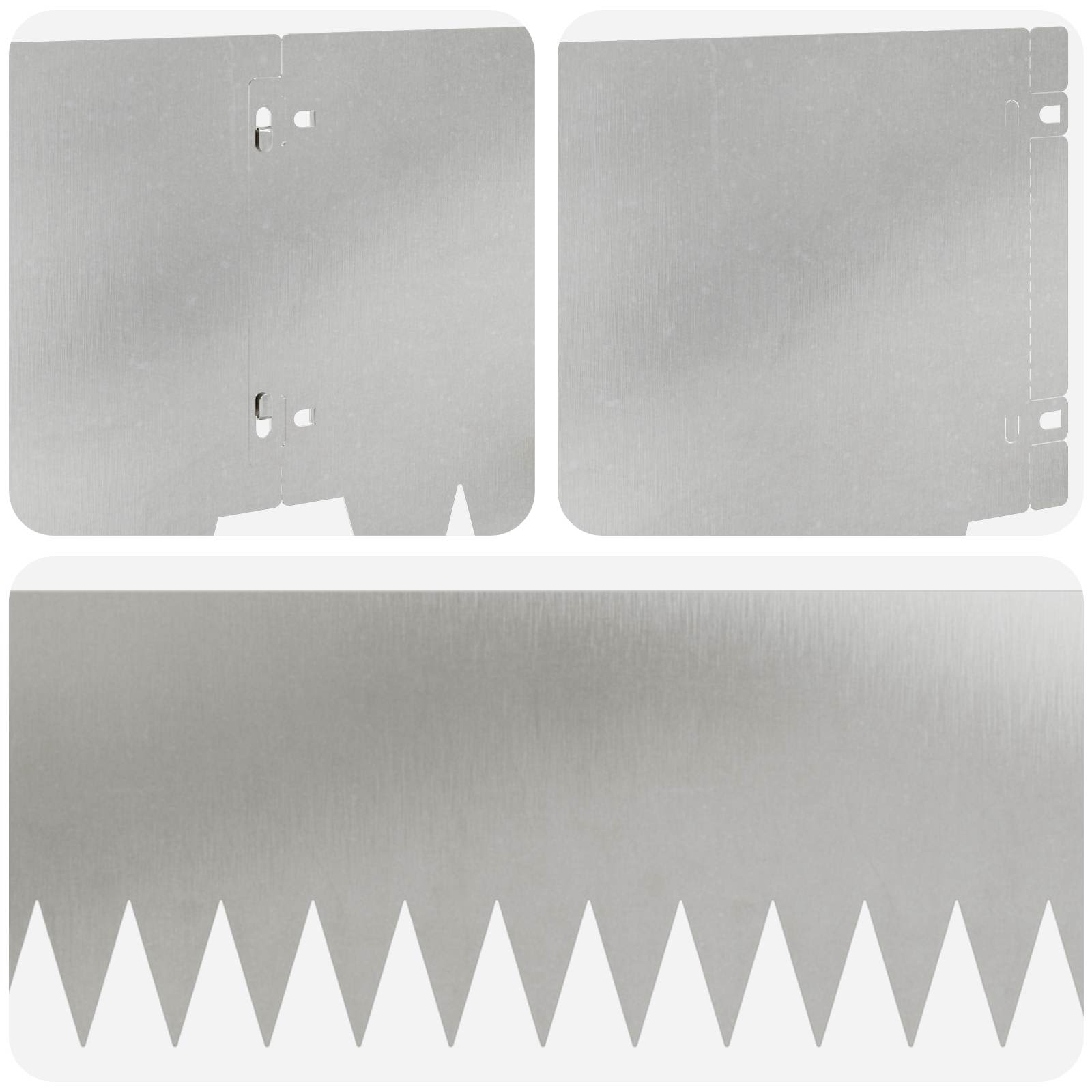 Vejo kraštas 30 pcs 103 x 25 cm metalas Sidabrinė
