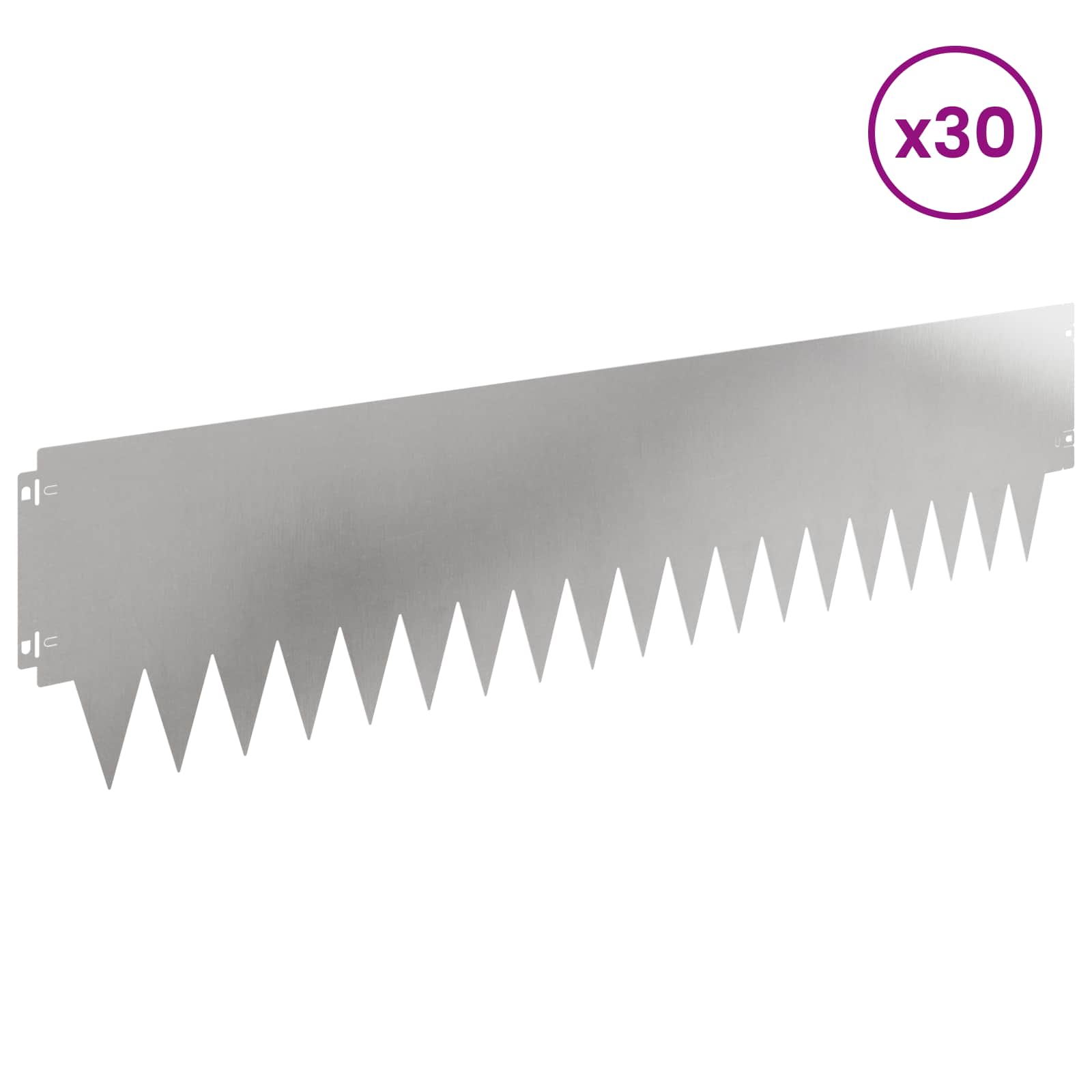 Vejo kraštas 30 pcs 103 x 25 cm metalas Sidabrinė