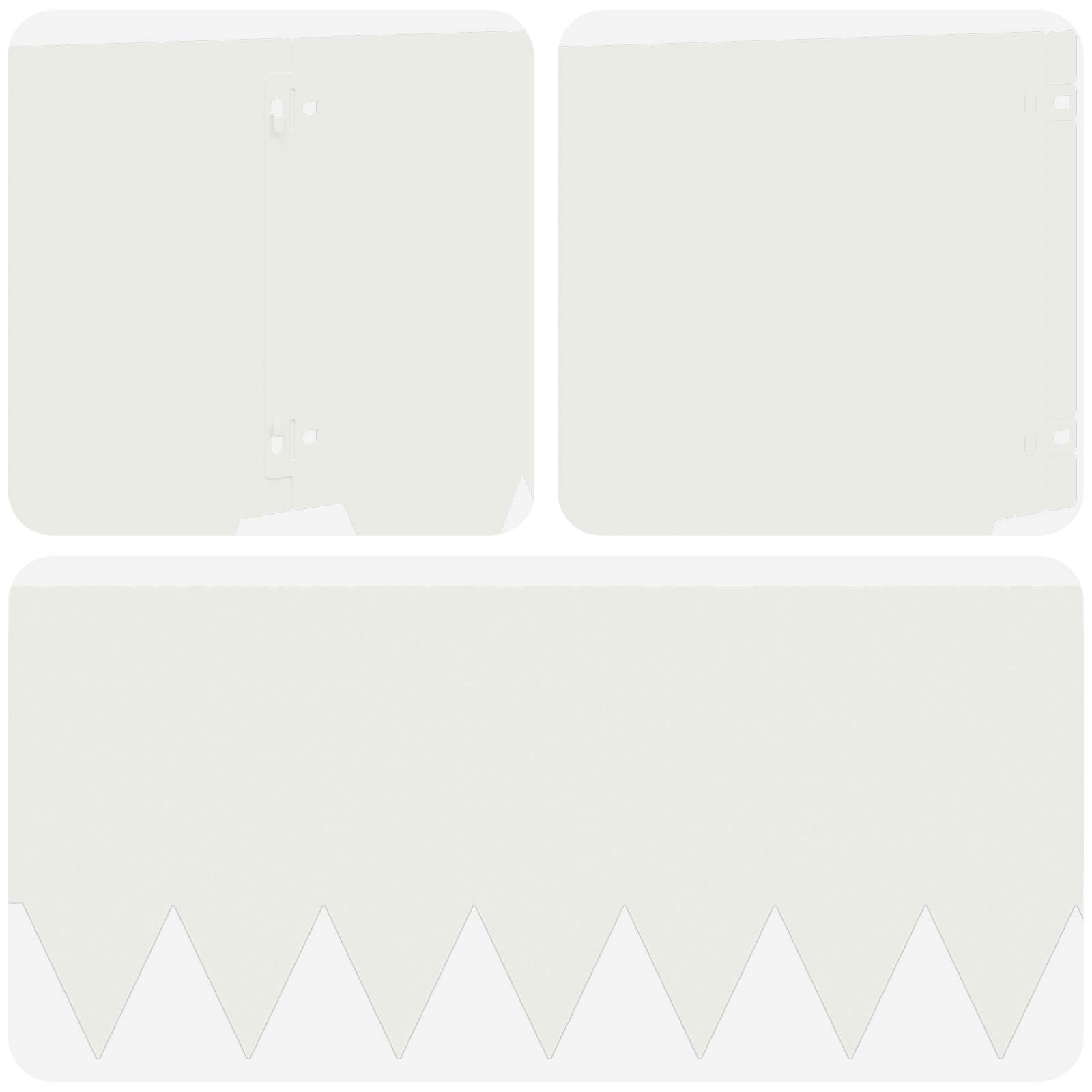 Vejo kraštas 10 pcs 103 x 30 cm metalas Balta