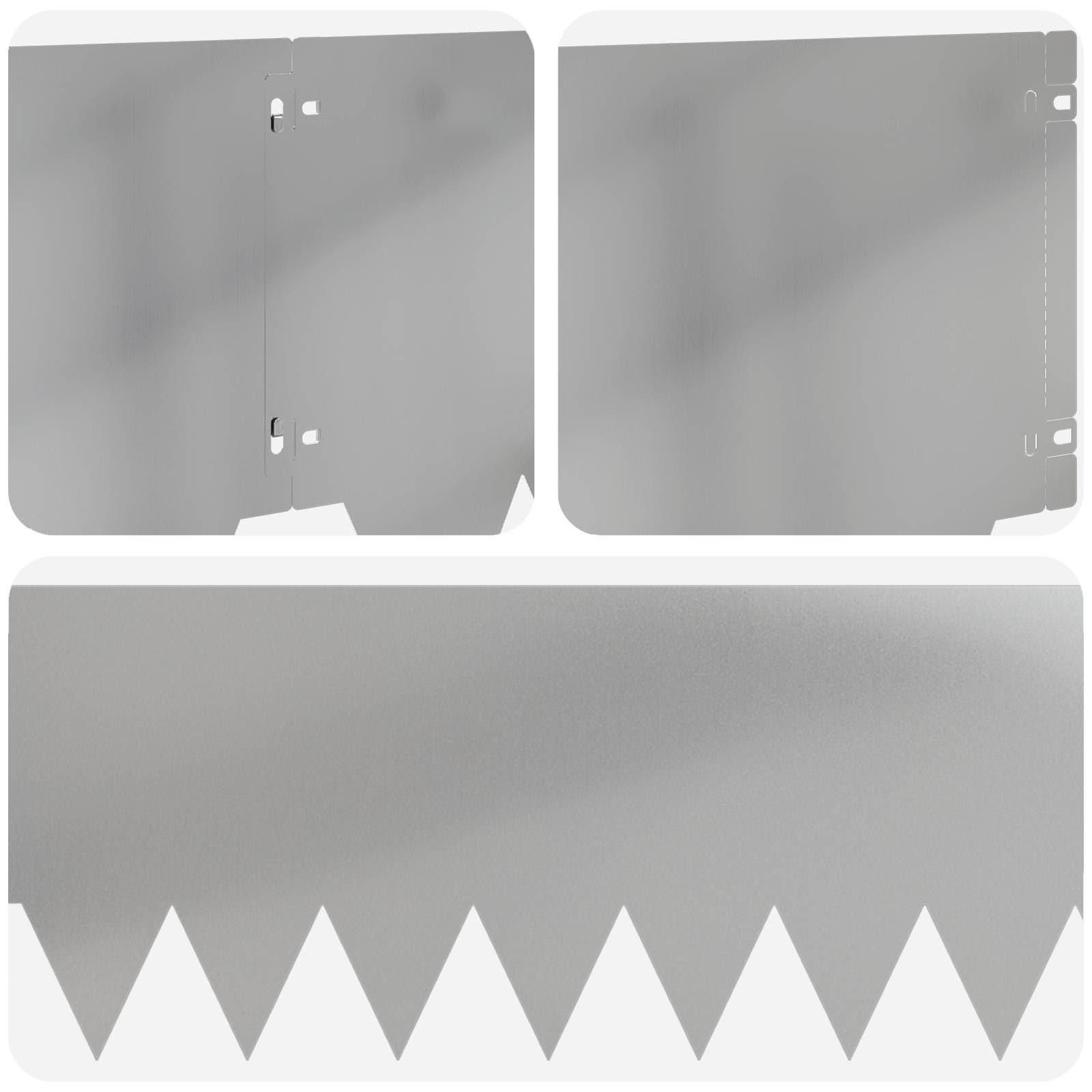 Vejo kraštas 20 pcs 103 x 30 cm metalas Sidabrinė