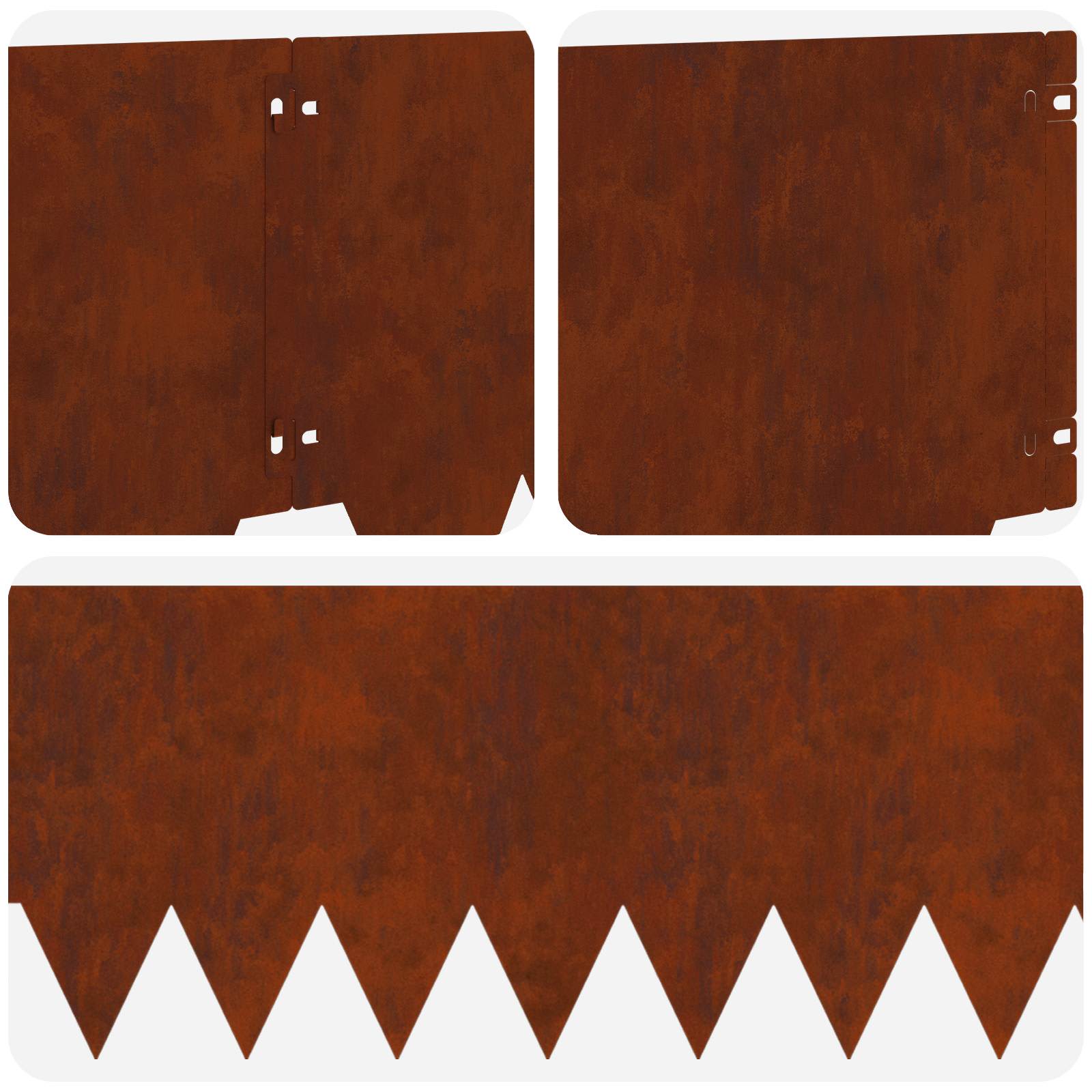 Vejo kraštas 20 pcs 103 x 30 cm metalas Rūdijanti