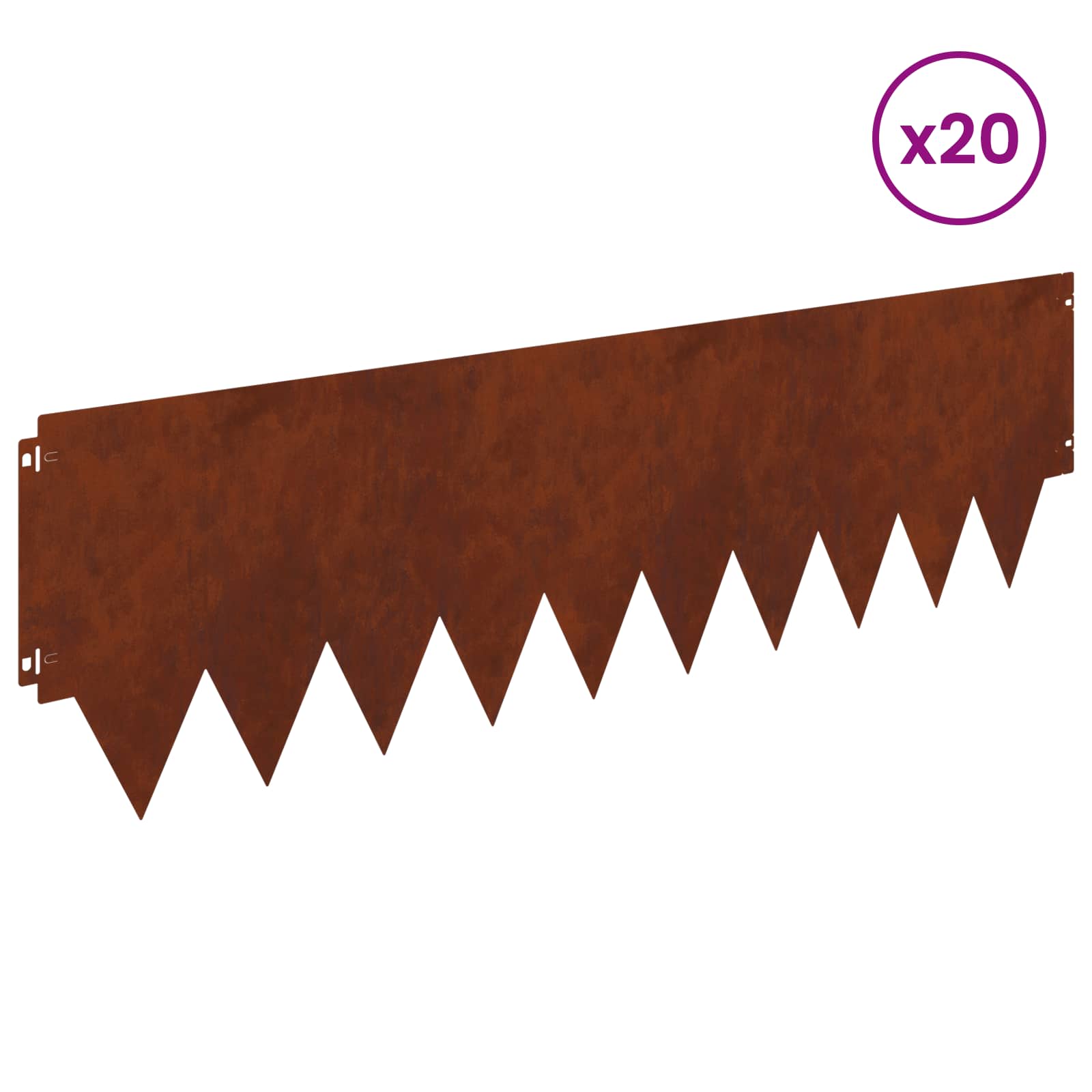 Vejo kraštas 20 pcs 103 x 30 cm metalas Rūdijanti