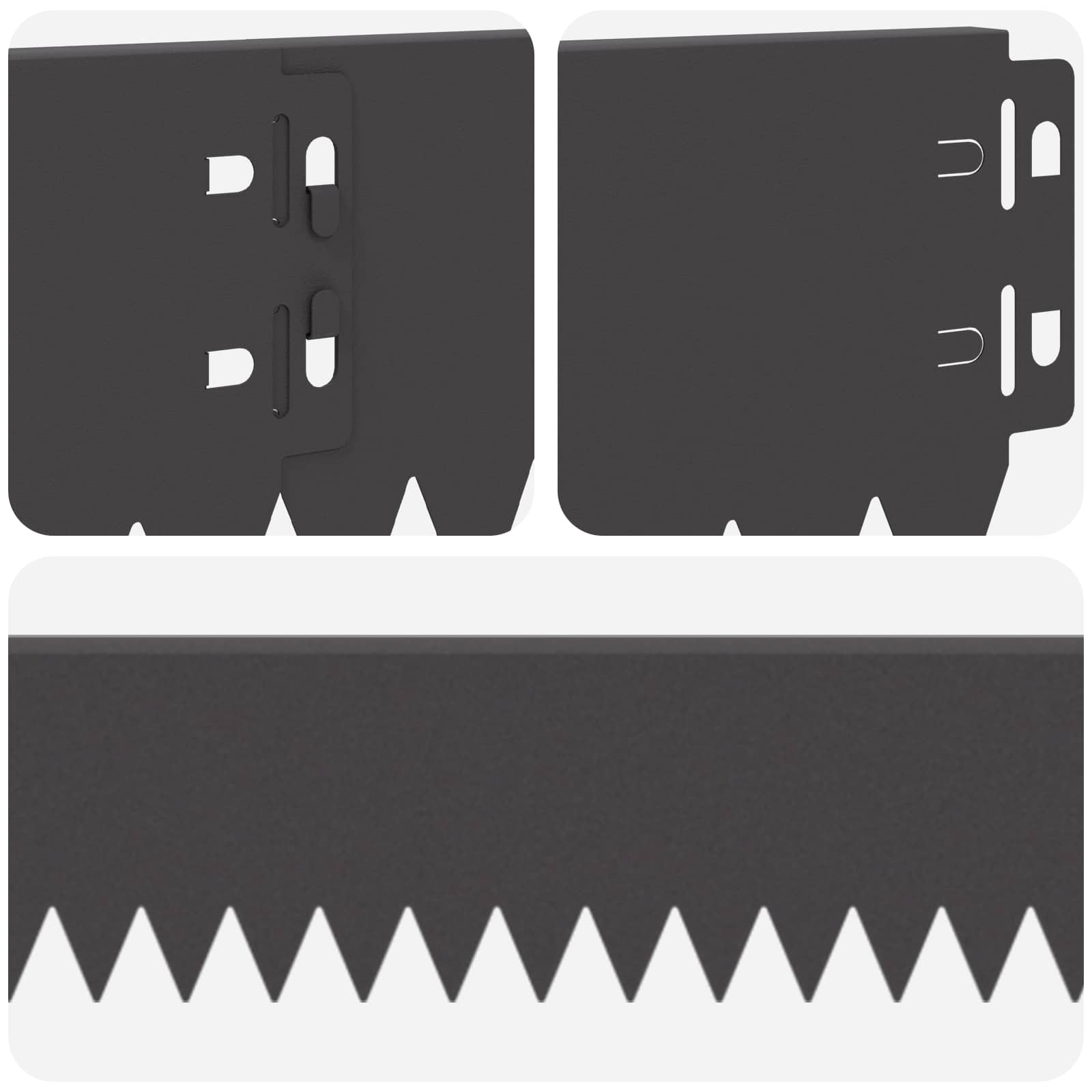 Vejo kraštas 20 pcs 103 x 10 cm Plienas Juoda