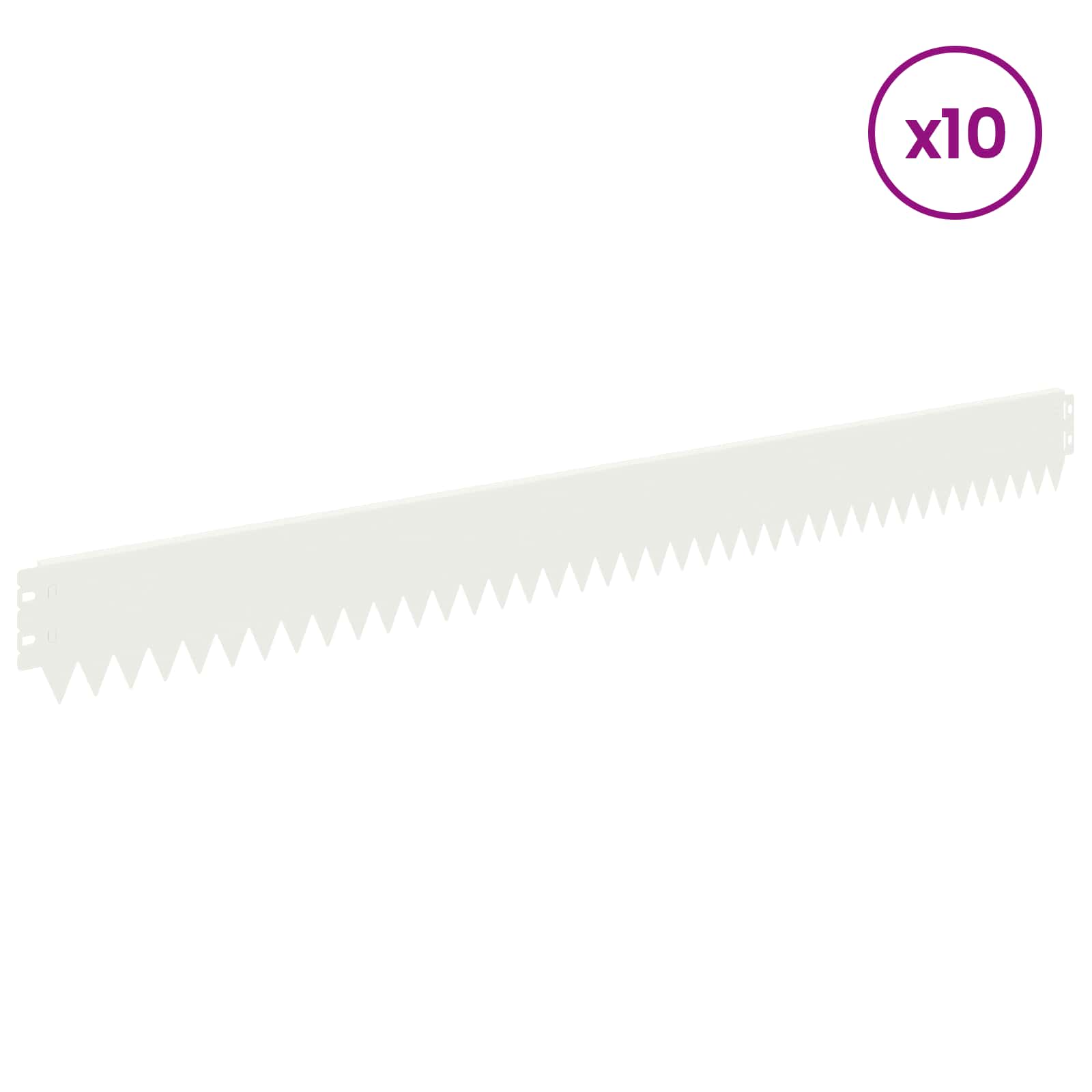 Vejo kraštas 10 pcs 103 x 10 cm Plienas Balta