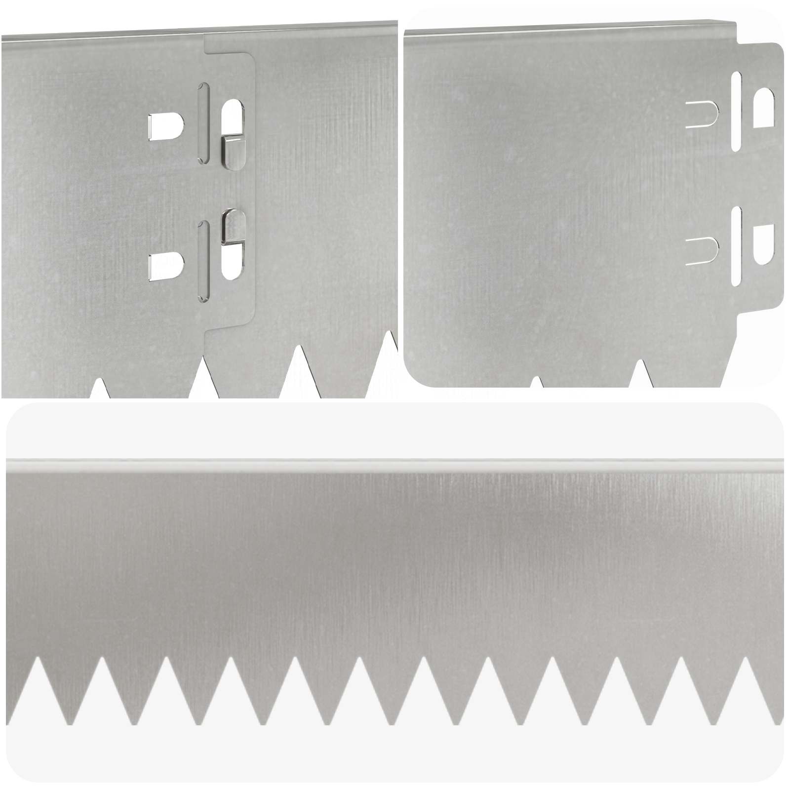 Vejo kraštas 10 pcs 103 x 10 cm Plienas Sidabrinė