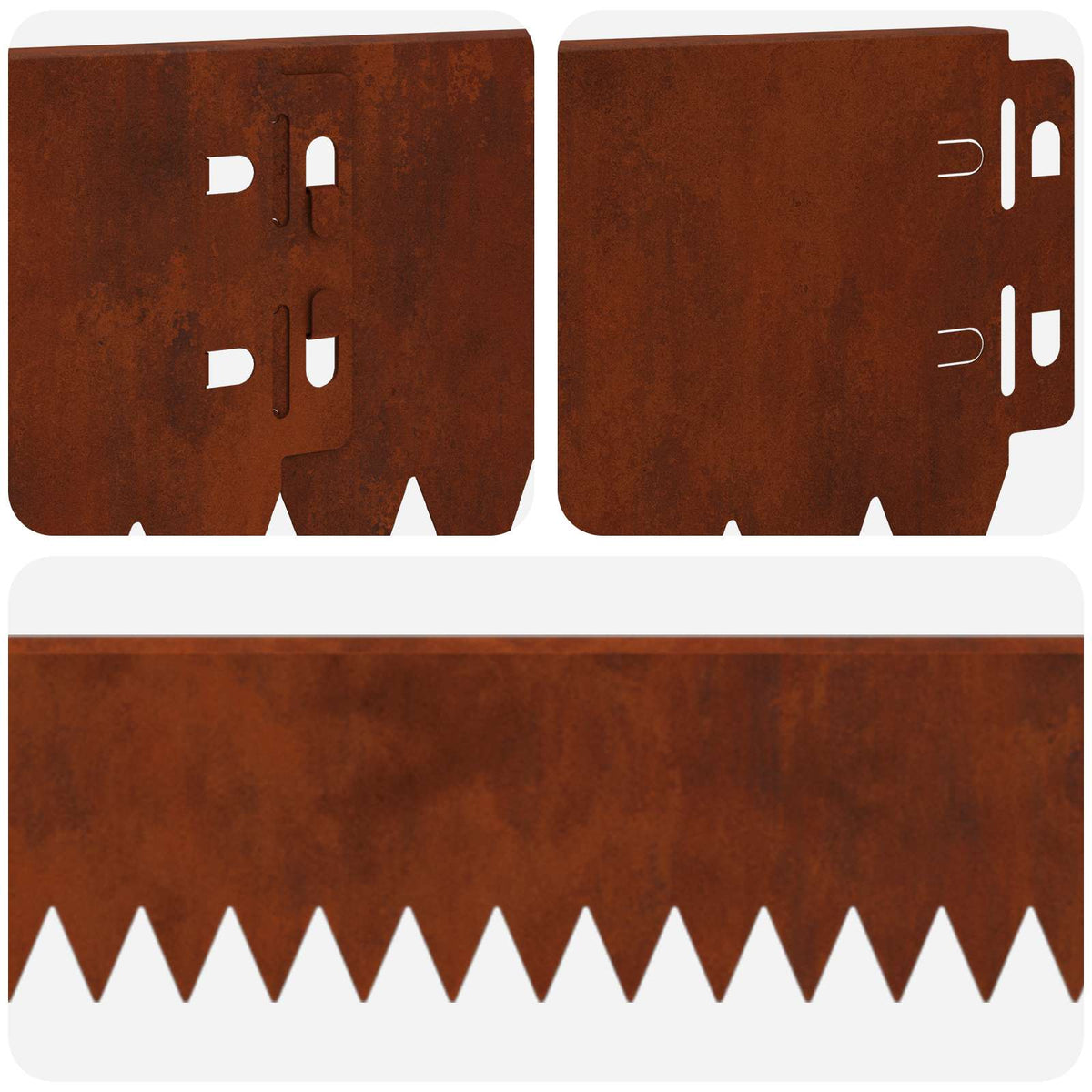 Vejo kraštas 20 pcs 103 x 10 cm Plienas Rūdijanti