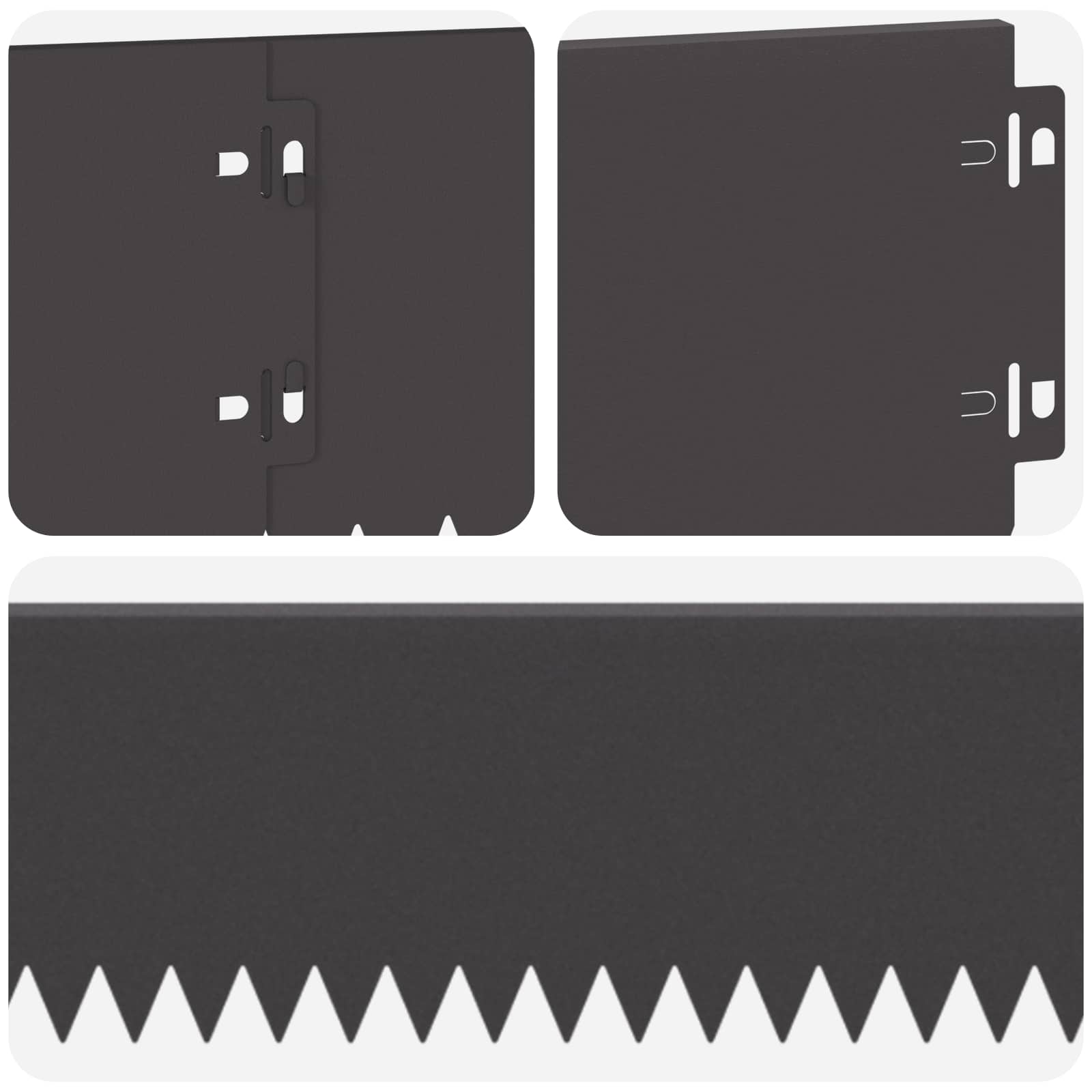 Vejo kraštas 10 pcs 103 x 15 cm Plienas Juoda