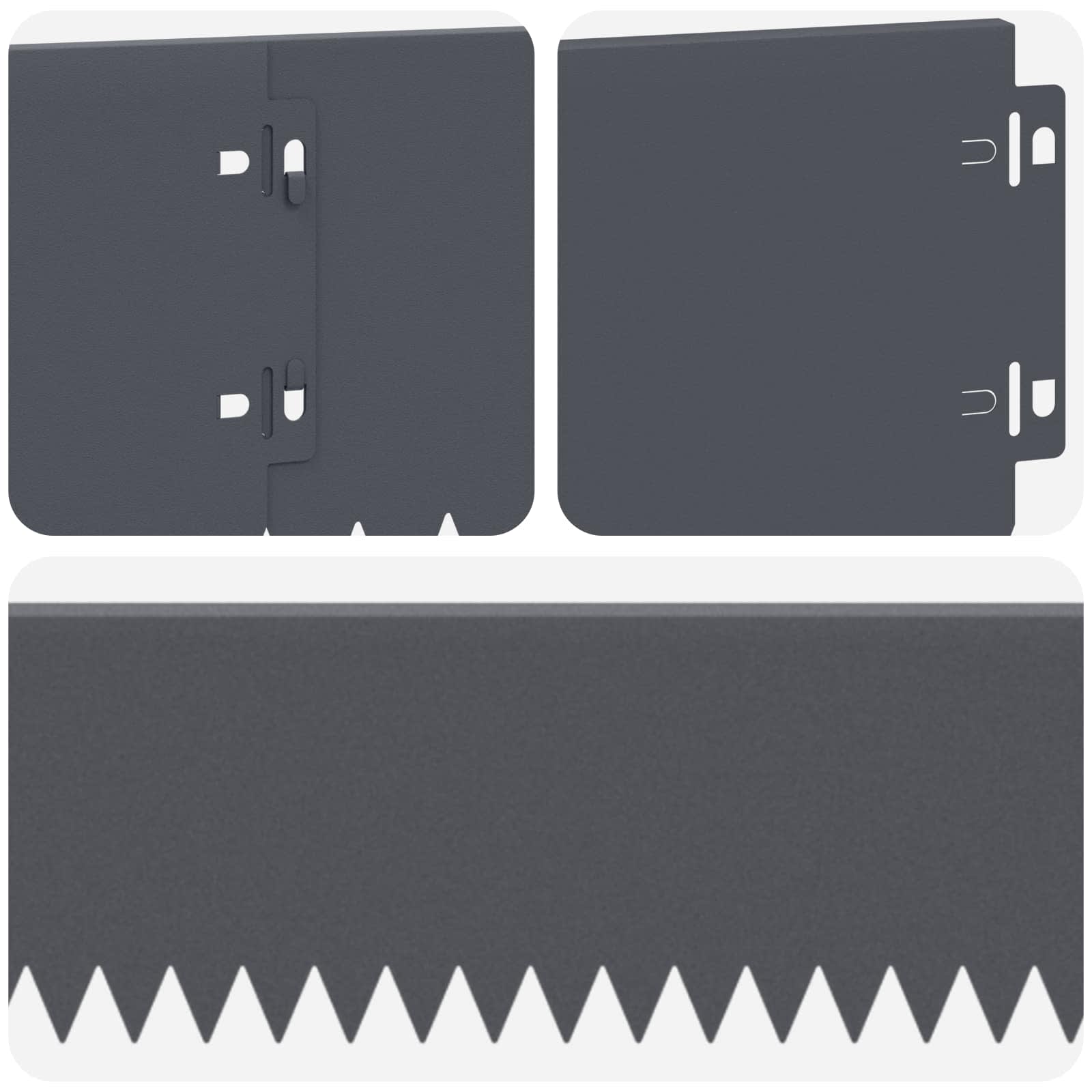 Vejo kraštas 10 pcs 103 x 15 cm Plienas Antracito