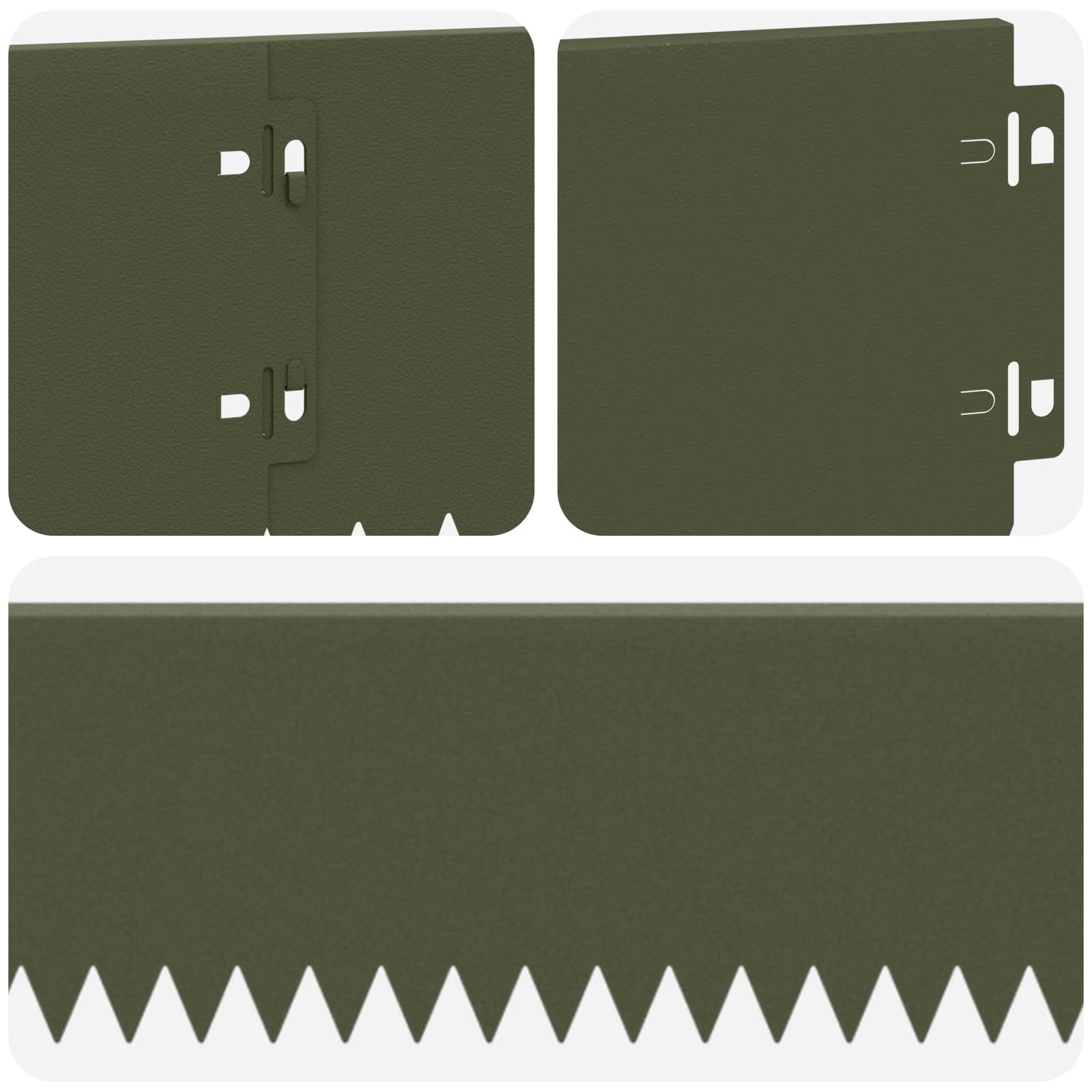 Vejo kraštas 10 pcs 103 x 15 cm Plienas Alyvuogių žalia
