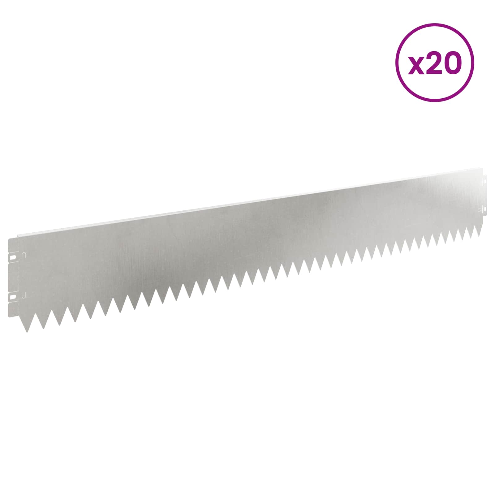 Vejo kraštas 20 pcs 103 x 15 cm Plienas Sidabrinė