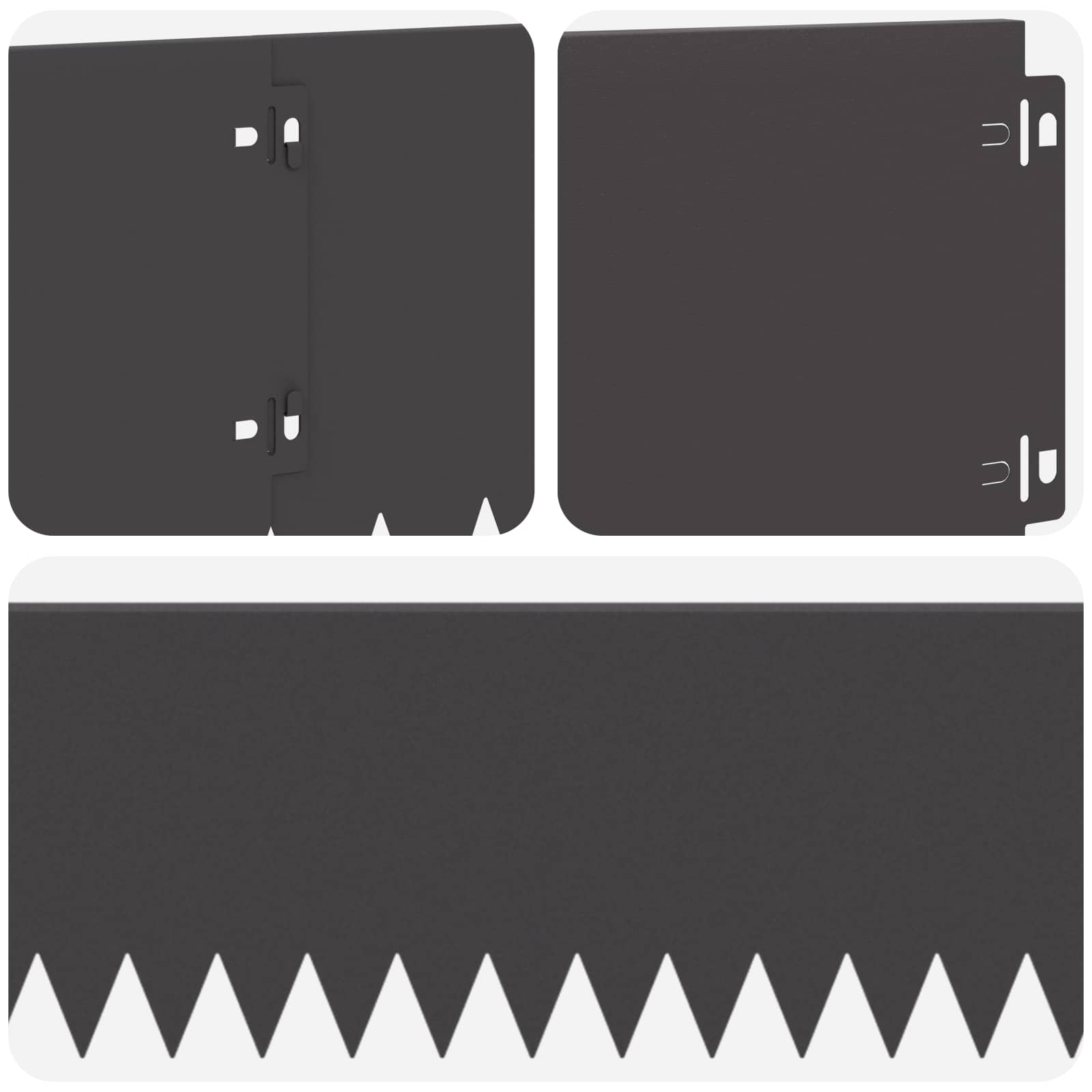Vejo kraštas 10 pcs 103 x 20 cm Plienas Juoda