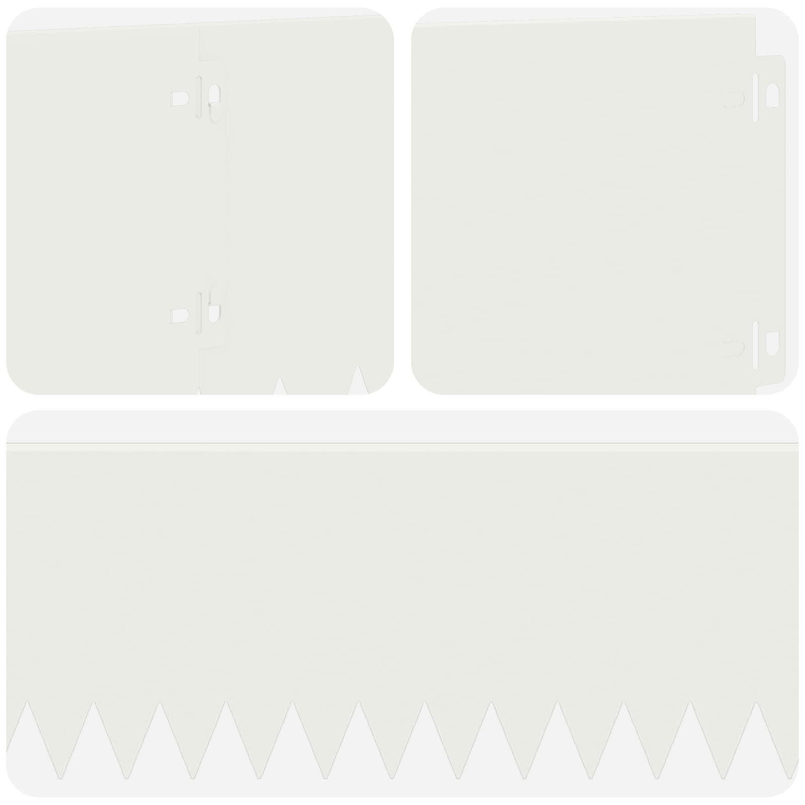 Vejo kraštas 20 pcs 103 x 20 cm Plienas Balta