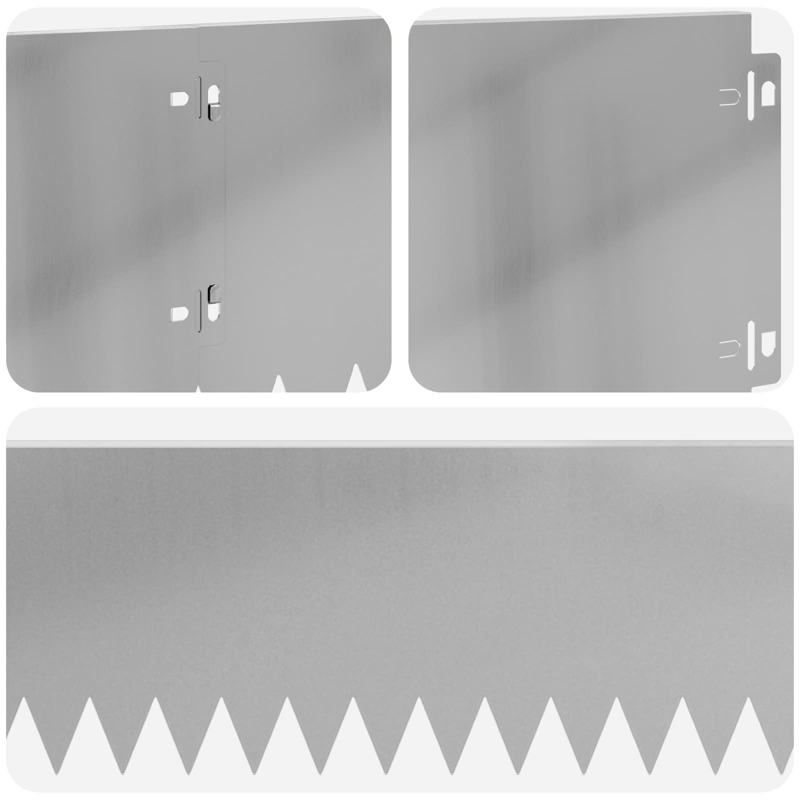 Vejo kraštas 10 pcs 103 x 20 cm Plienas Sidabrinė