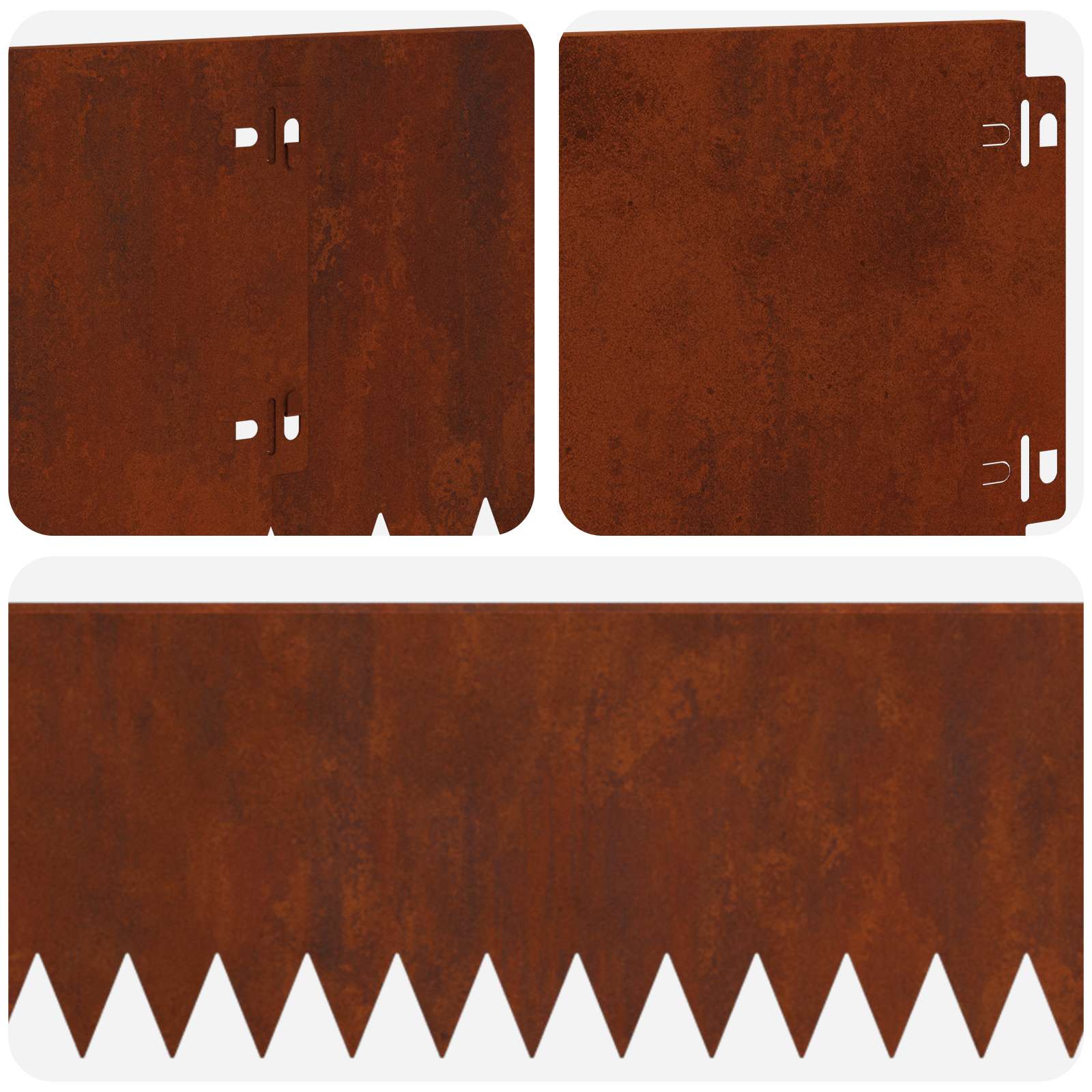 Vejo kraštas 20 pcs 103 x 20 cm Plienas Rūdijanti