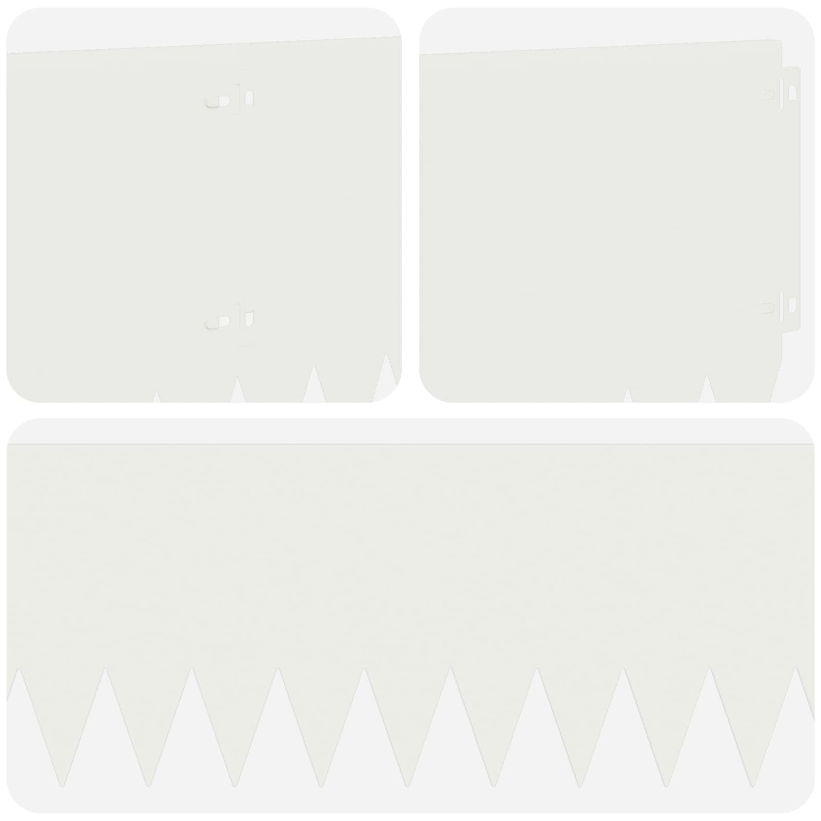 Vejo kraštas 20 pcs 103 x 25 cm Plienas Balta