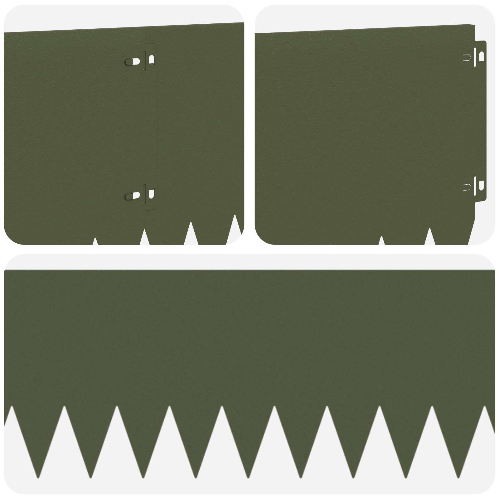 Vejo kraštas 10 pcs 103 x 25 cm Plienas Alyvuogių žalia