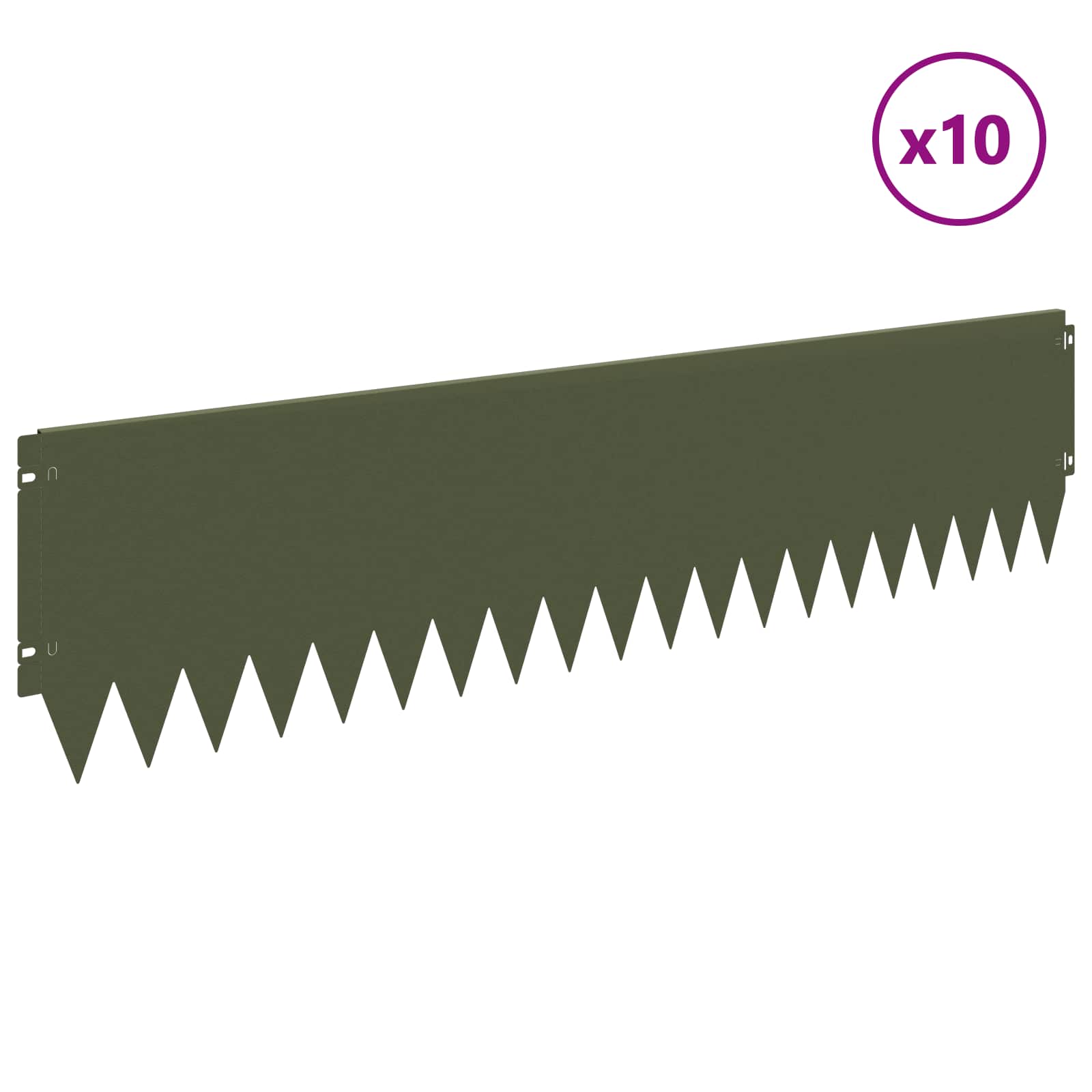 Vejo kraštas 10 pcs 103 x 25 cm Plienas Alyvuogių žalia