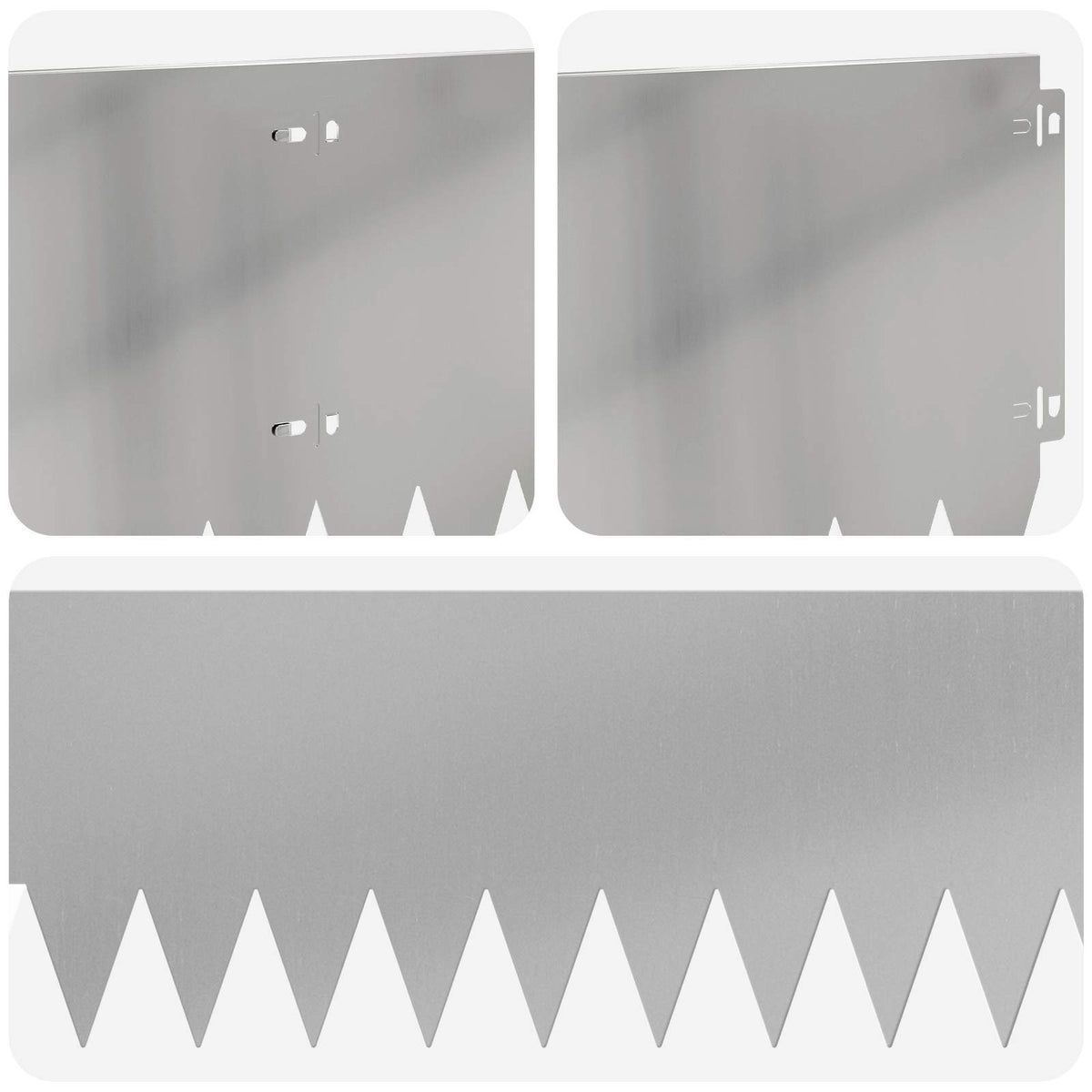Vejo kraštas 10 pcs 103 x 25 cm Plienas Sidabrinė