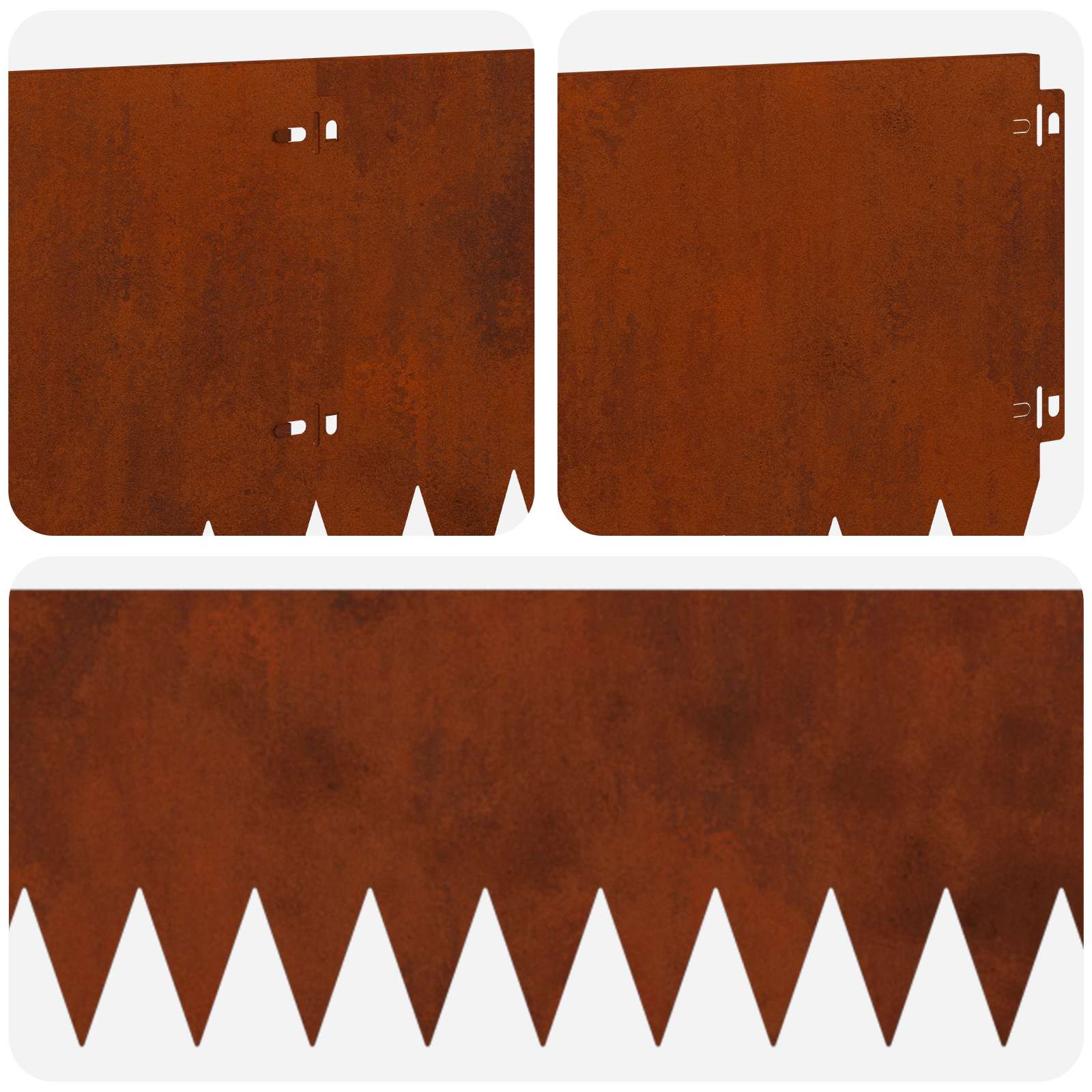Vejo kraštas 20 pcs 103 x 25 cm Plienas Rūdijanti