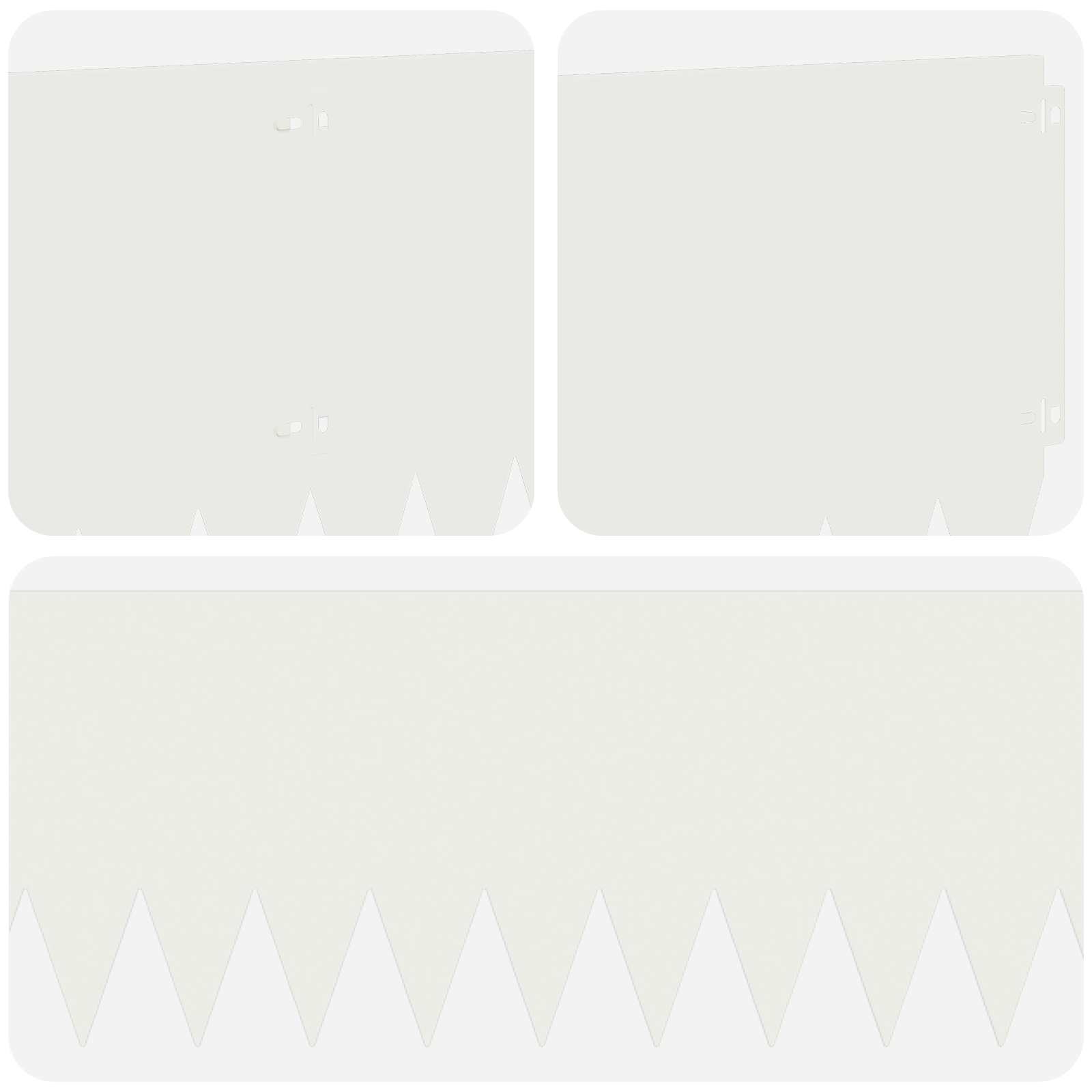 Vejo kraštas 10 pcs 103 x 30 cm Plienas Balta