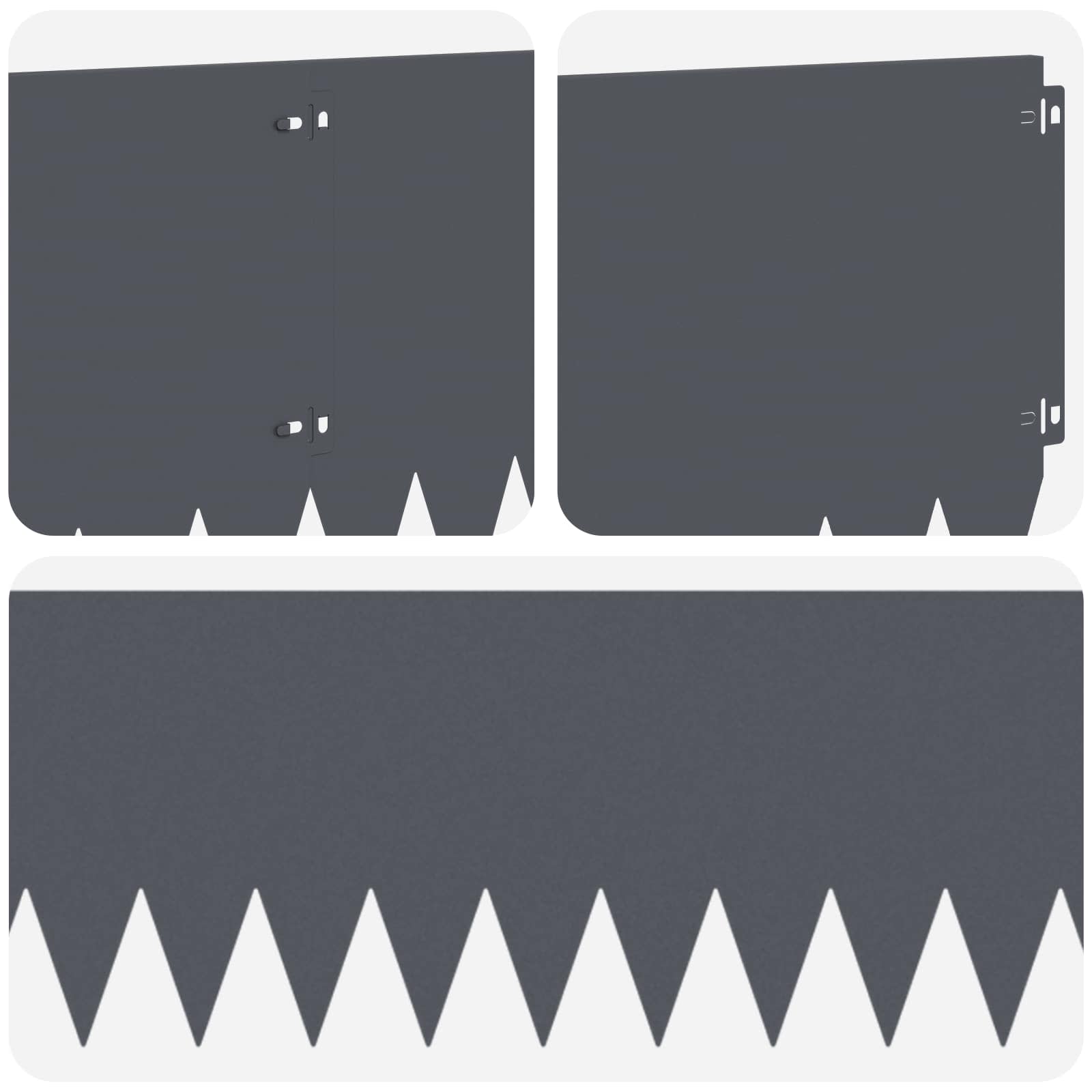 Vejo kraštas 10 pcs 103 x 30 cm Plienas Antracito