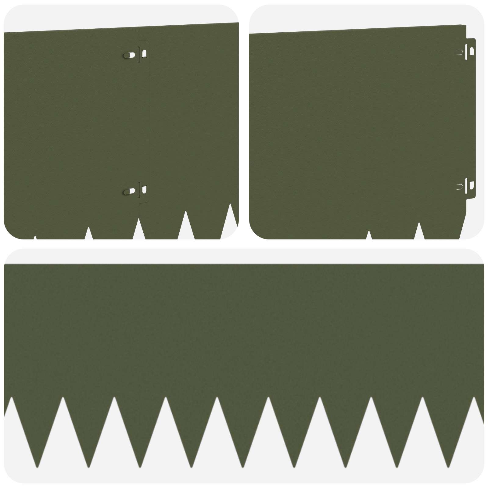 Vejo kraštas 10 pcs 103 x 30 cm Plienas Alyvuogių žalia