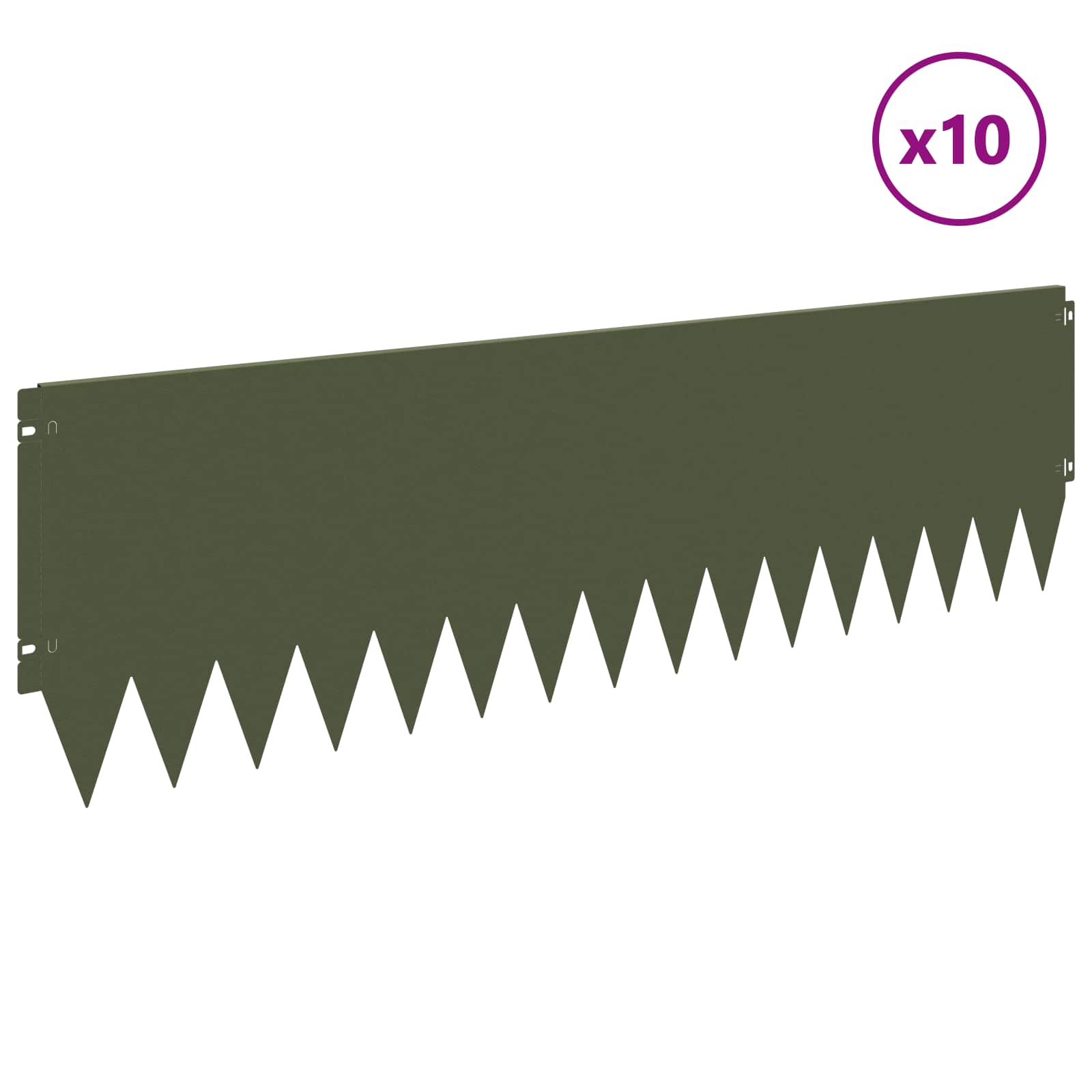 Vejo kraštas 10 pcs 103 x 30 cm Plienas Alyvuogių žalia