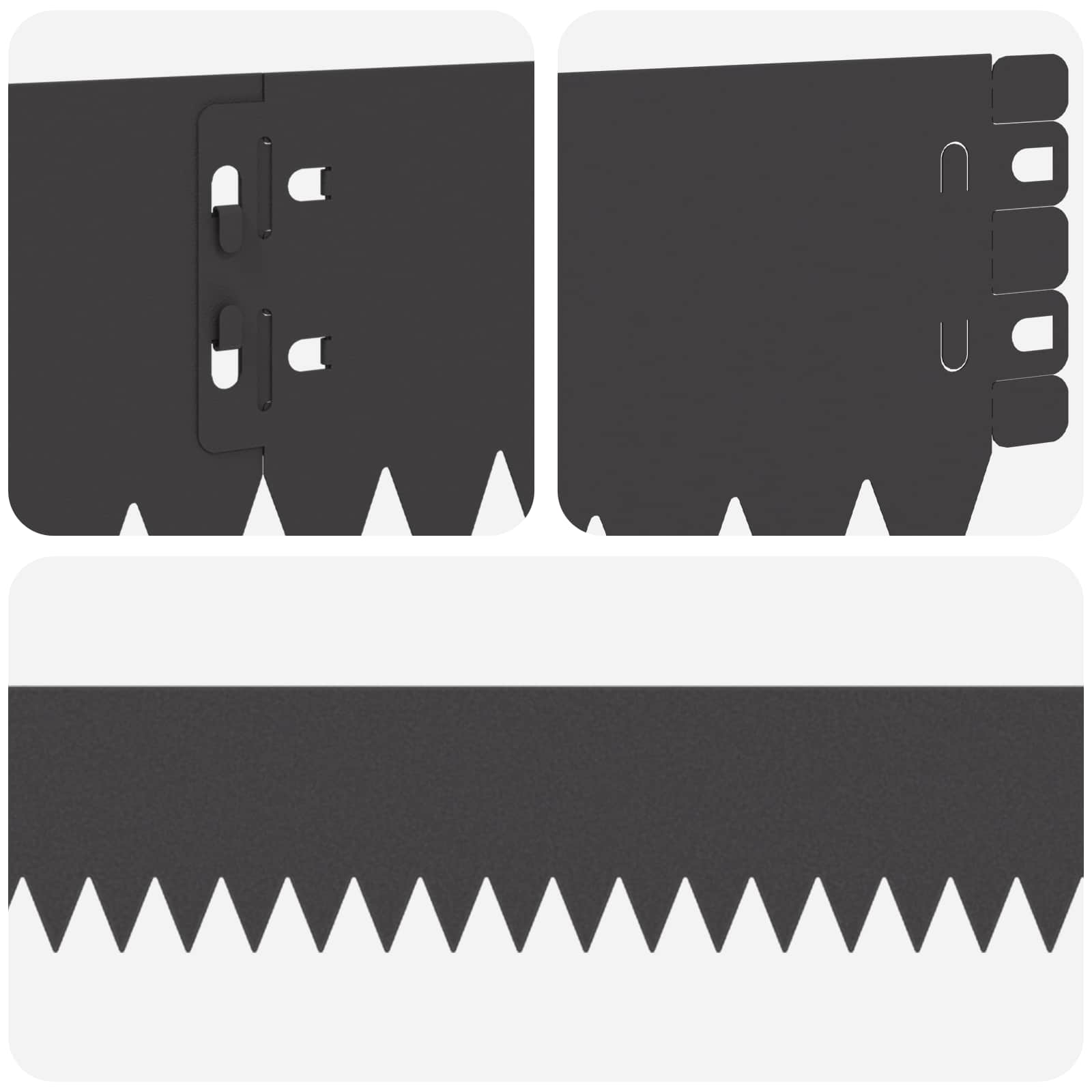 Vejo kraštas 50 pcs 103 x 10 cm Plienas Juoda