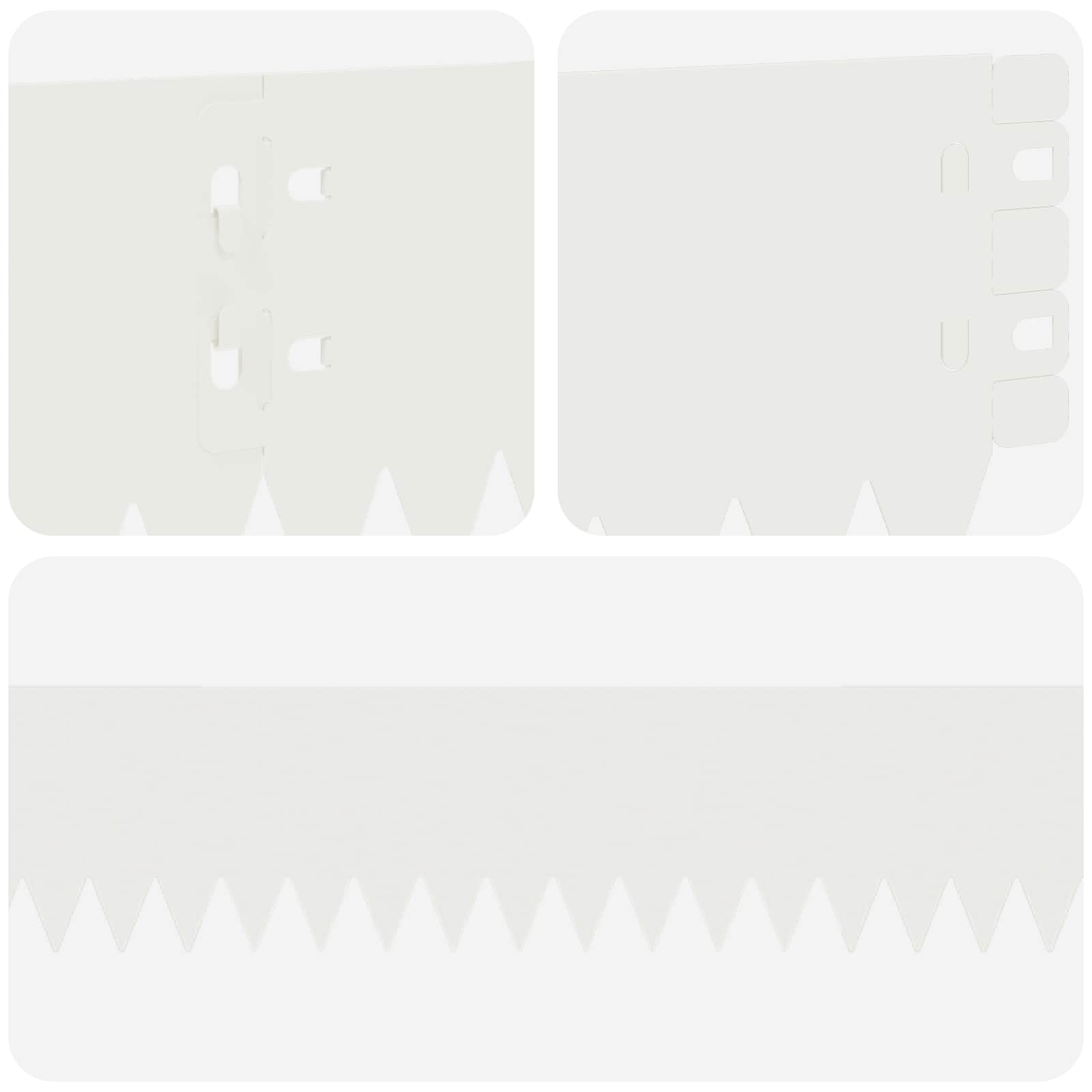 Vejo kraštas 10 pcs 103 x 10 cm Plienas Balta
