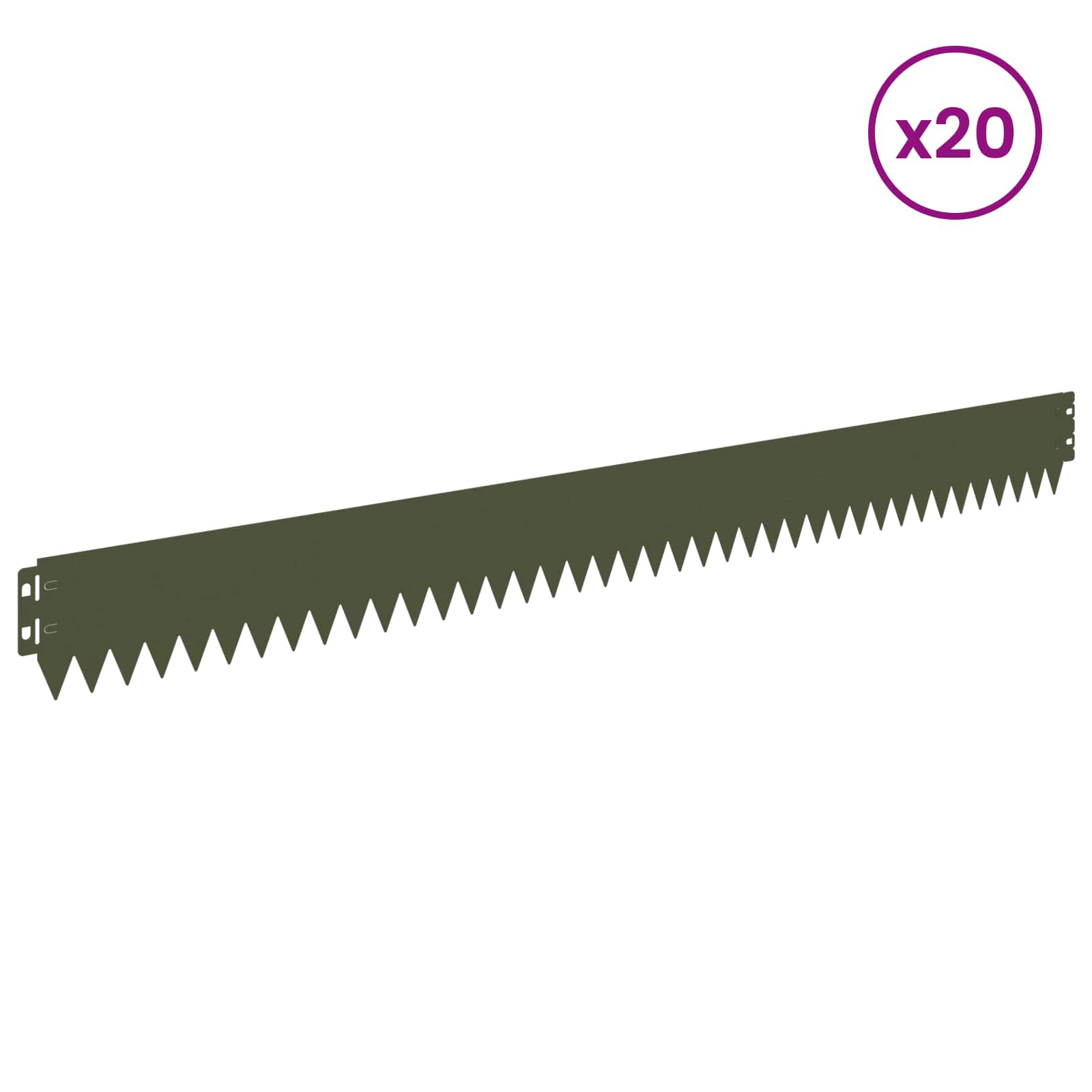 Vejo kraštas 20 pcs 103 x 10 cm Plienas Alyvuogių žalia